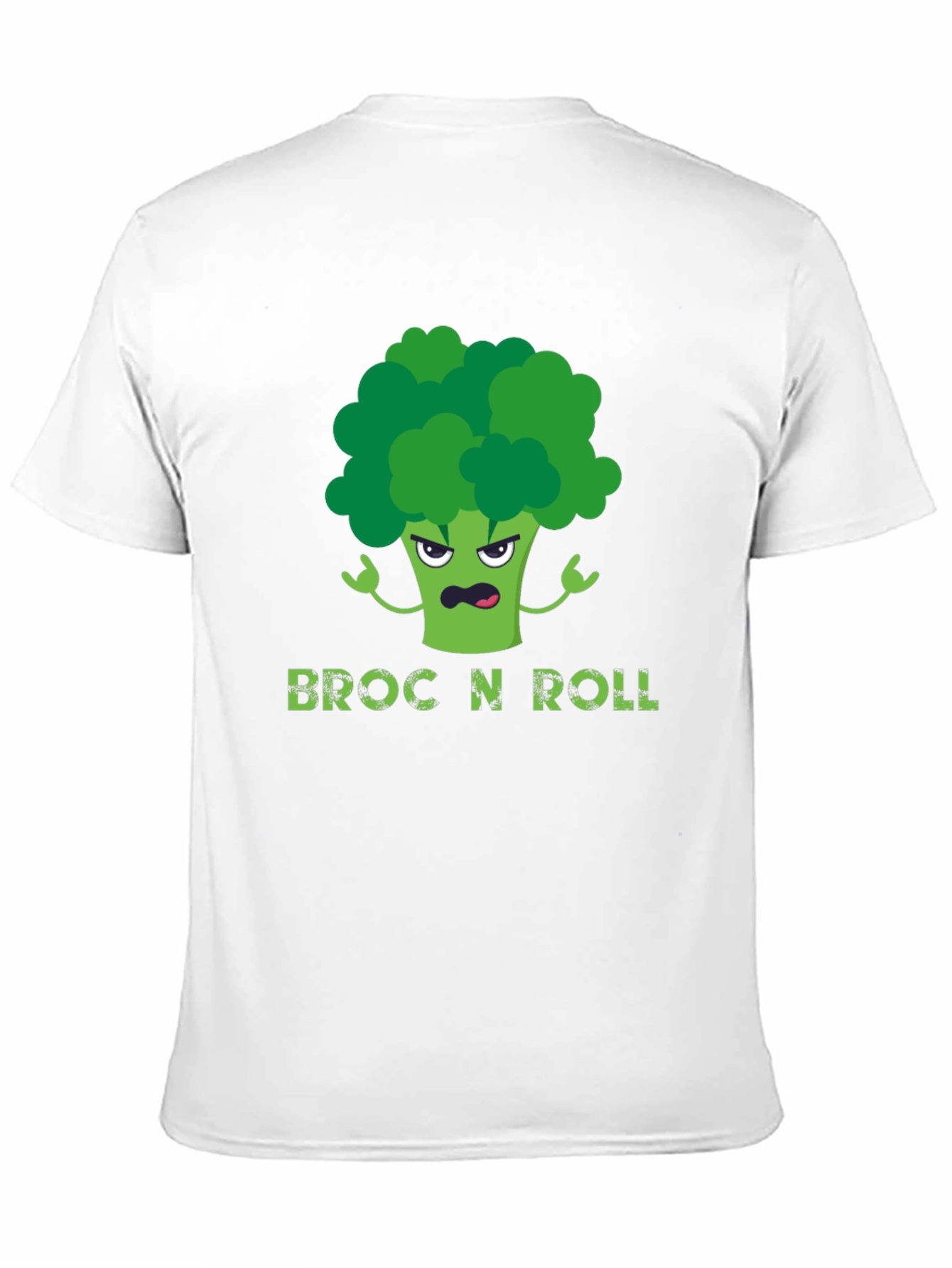 Black Broc N Roll T-Shirt - Funny Broccoli Graphic Tee view 11