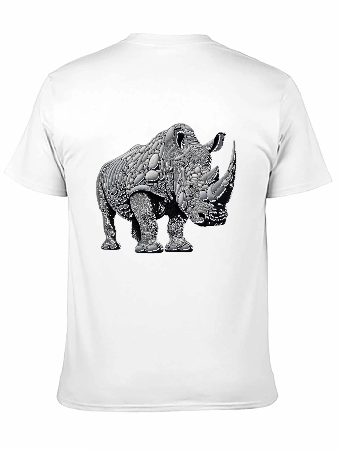 Black Rhinoceros Graphic Tee - Black Cotton view 11