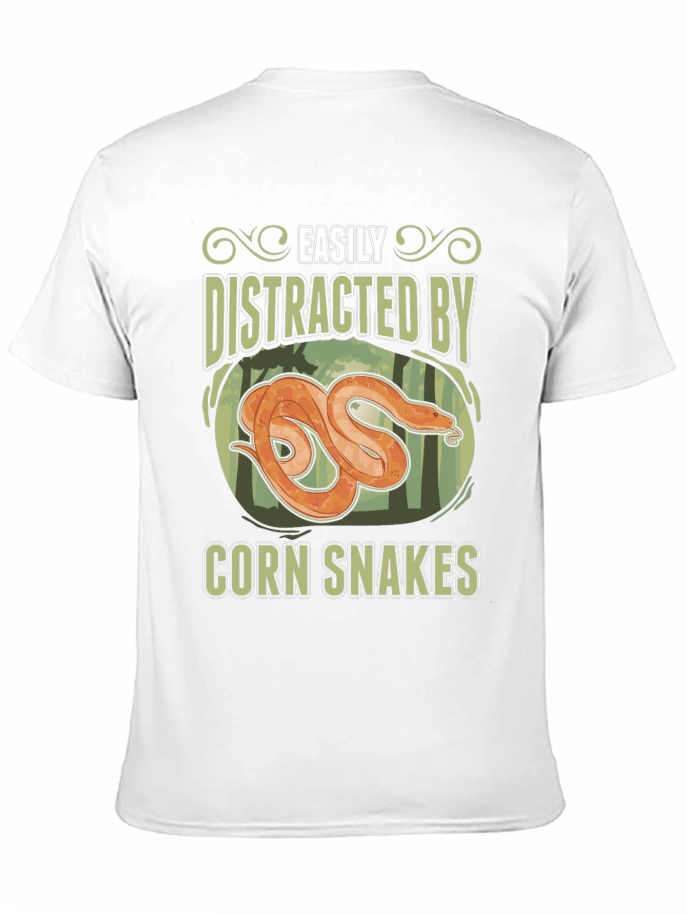 Black Easily Distracted By Corn Snakes Graphic T-Shirt view 11