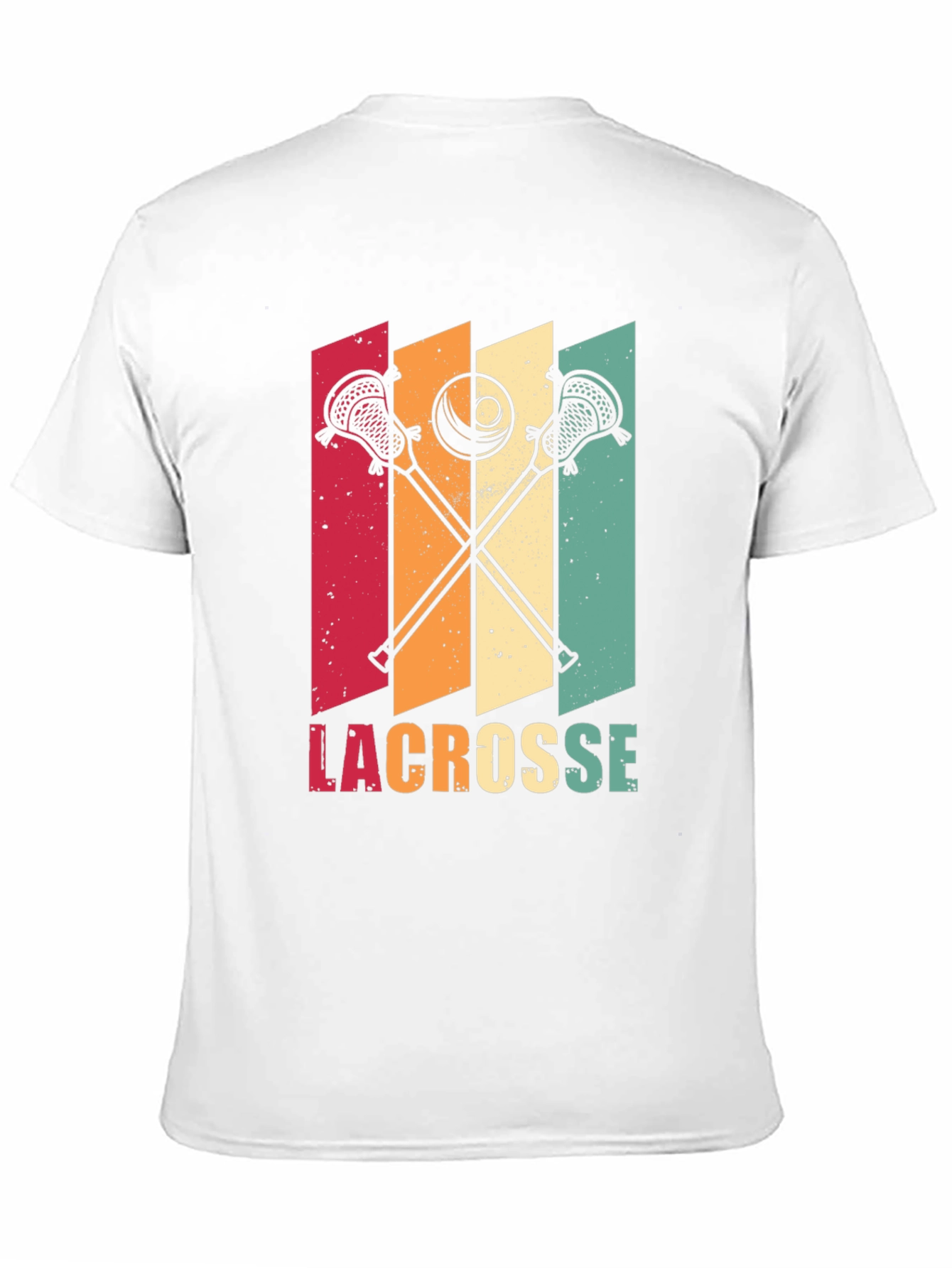 Black Retro Lacrosse T-Shirt - Vintage Style Design view 11