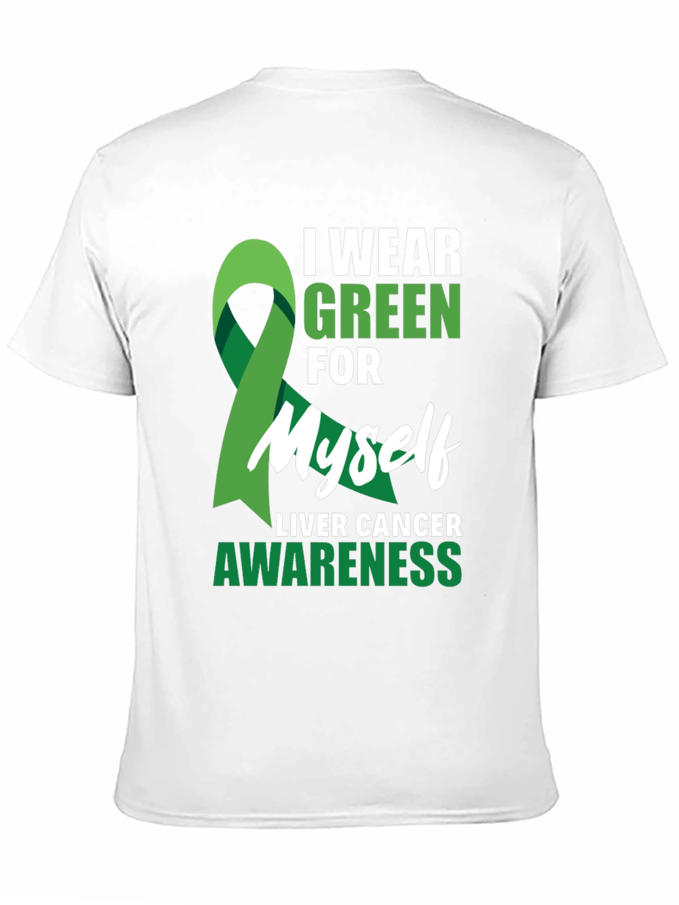 Green Ribbon Liver Cancer Awareness T-Shirt - 11