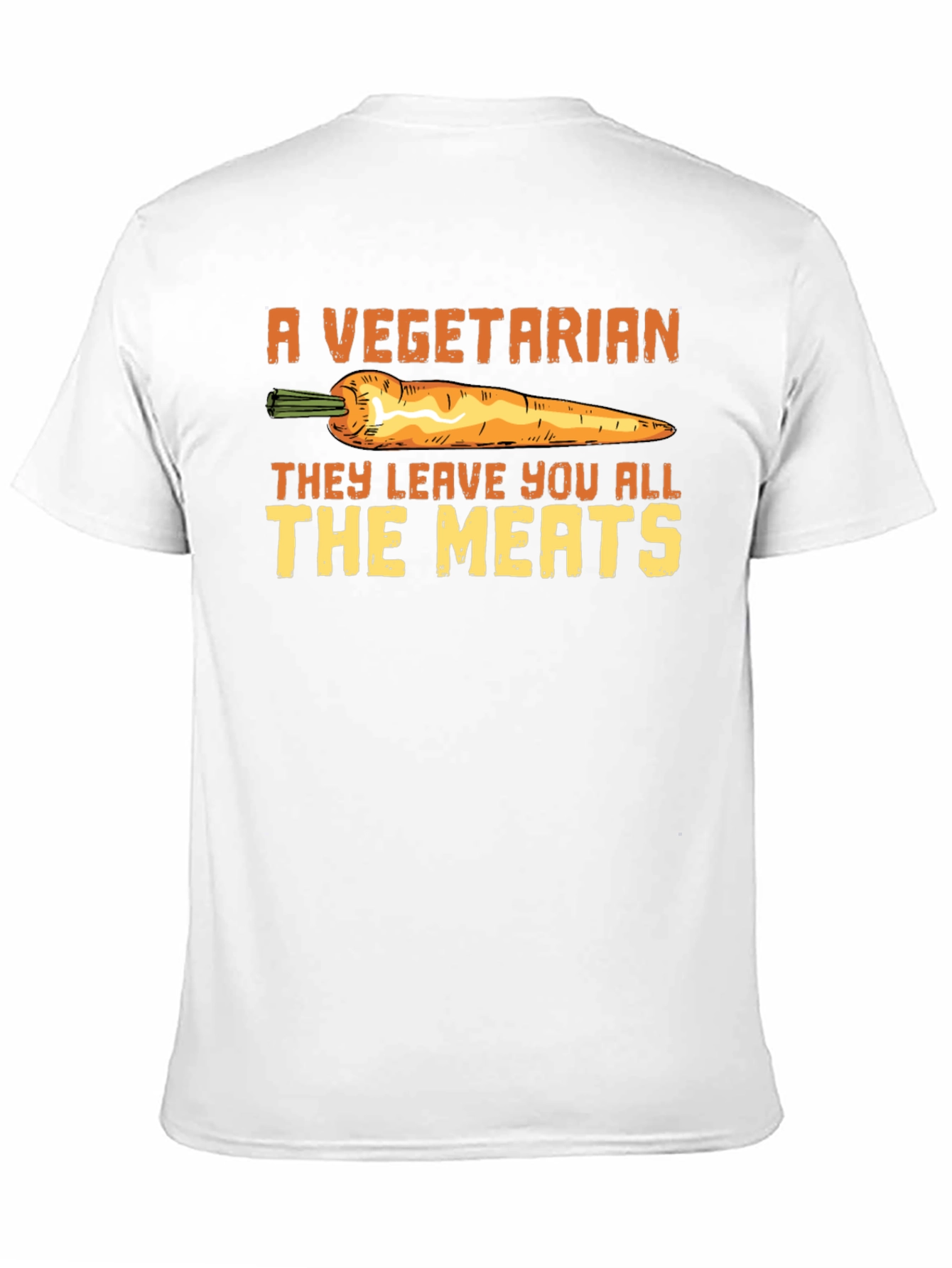 Black Vegetarian All The Meats Funny T-Shirt view 11