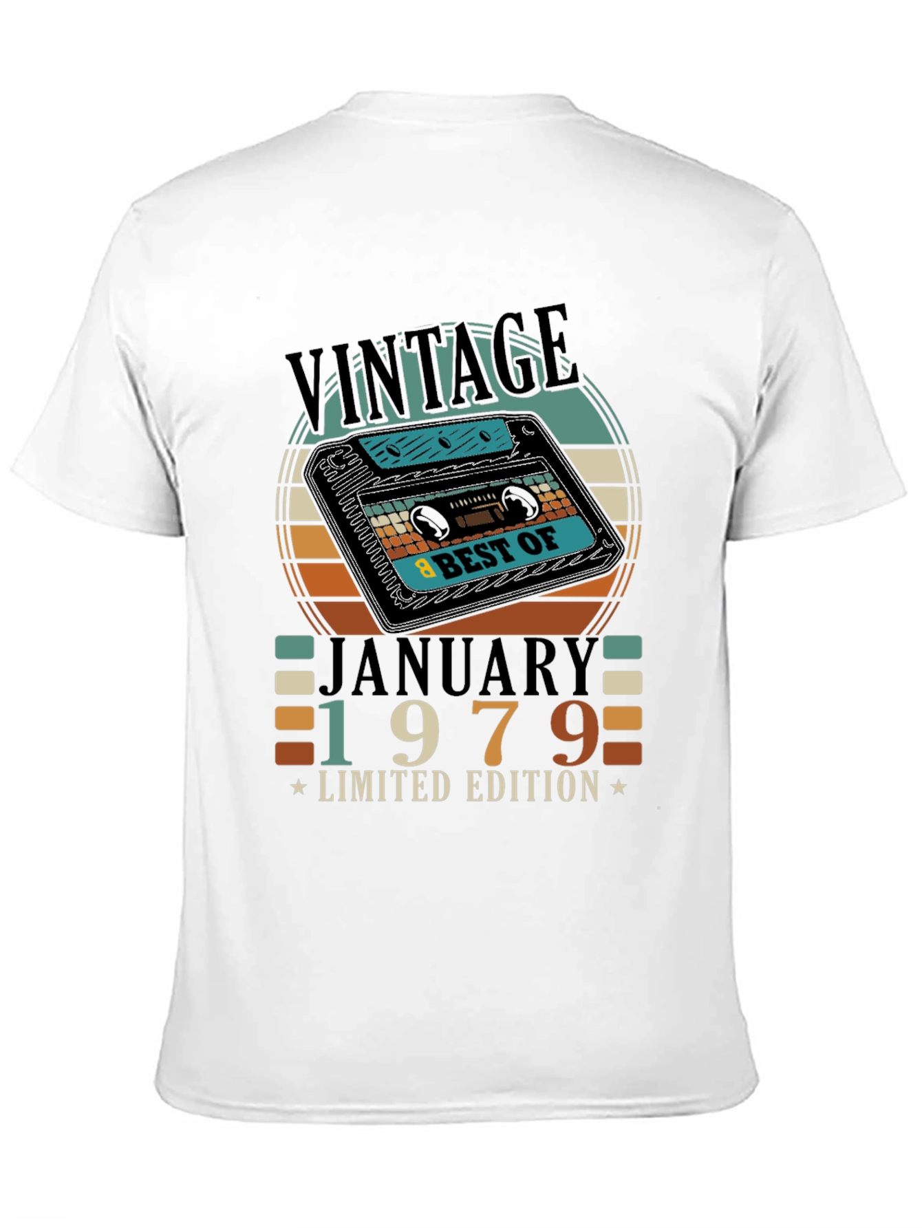 Black Vintage January 1979 Limited Edition Cassette T-Shirt view 11