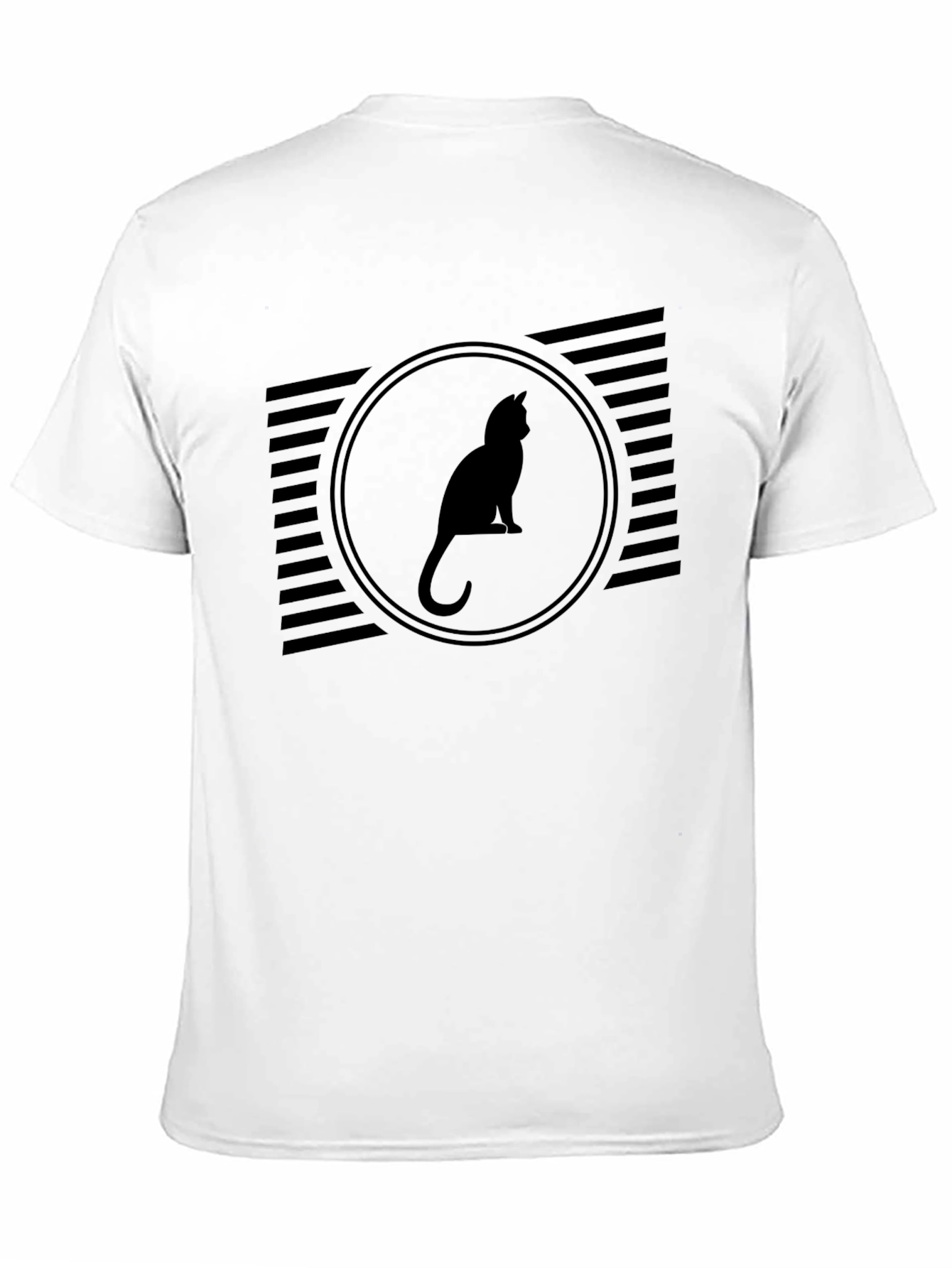 Black Black Cat Silhouette Graphic T-Shirt view 11