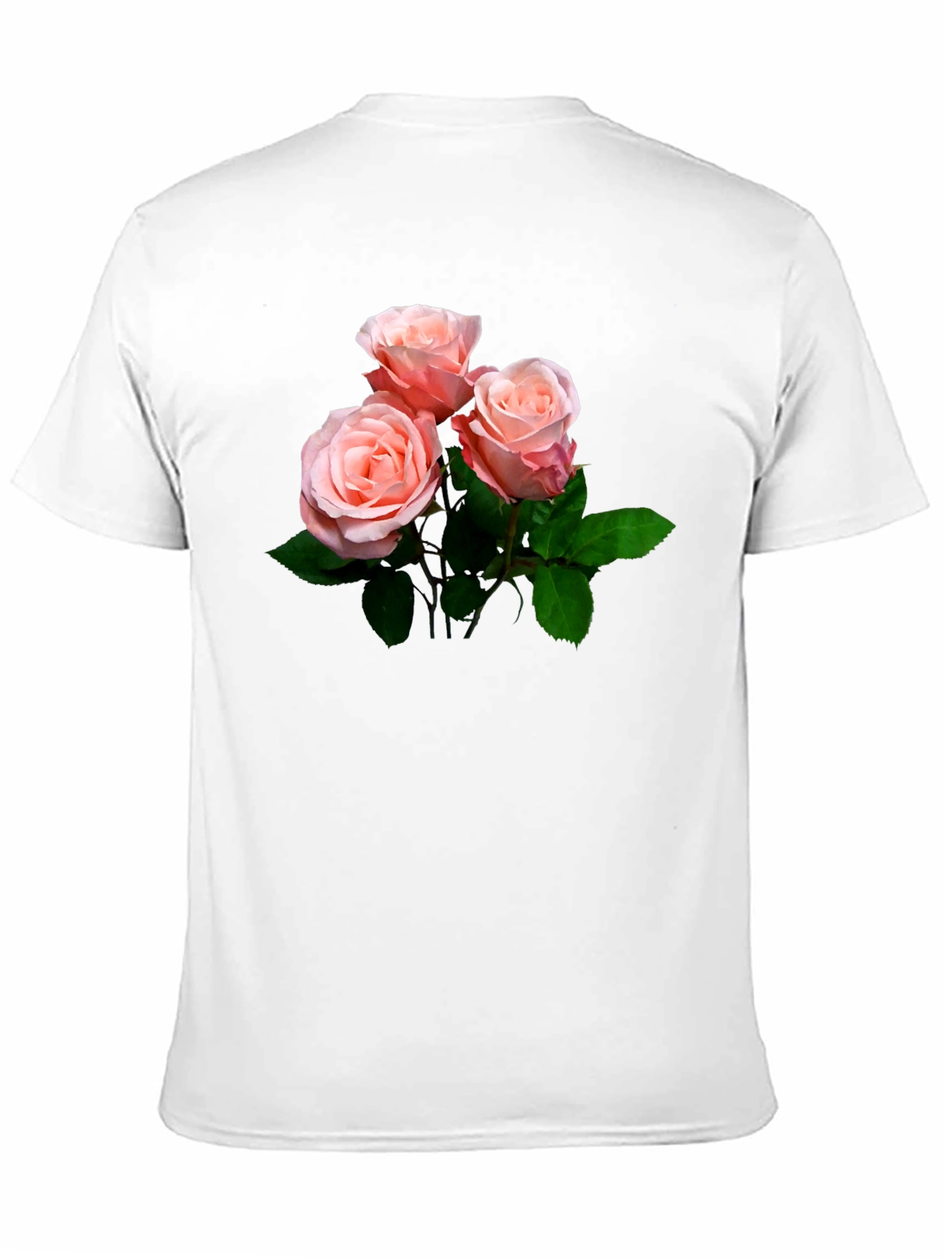 Black Floral Roses Black T-Shirt view 11