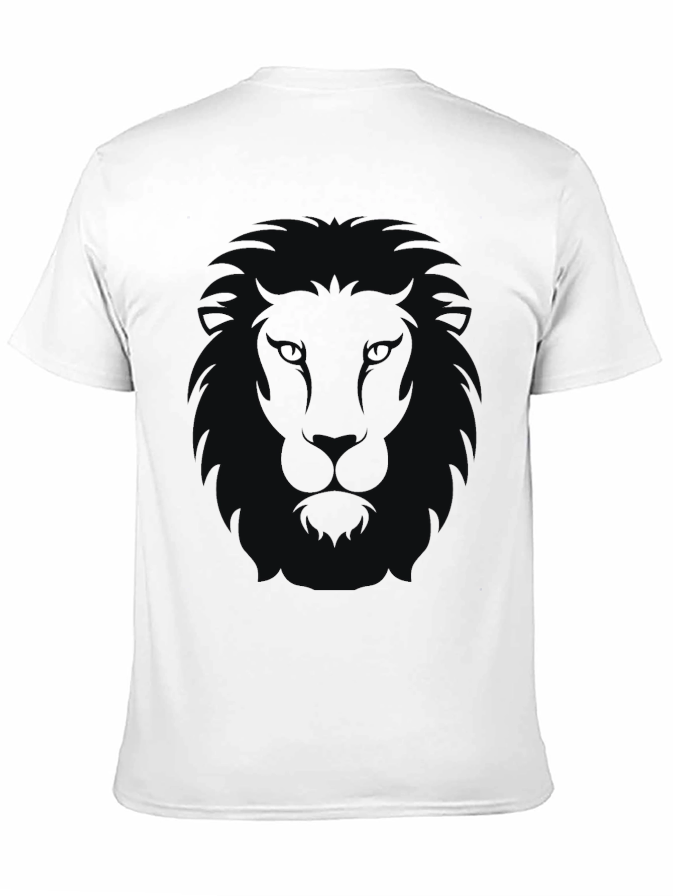 Black Black Lion Graphic T-Shirt - Men's Short Sleeve Crew Neck view 11