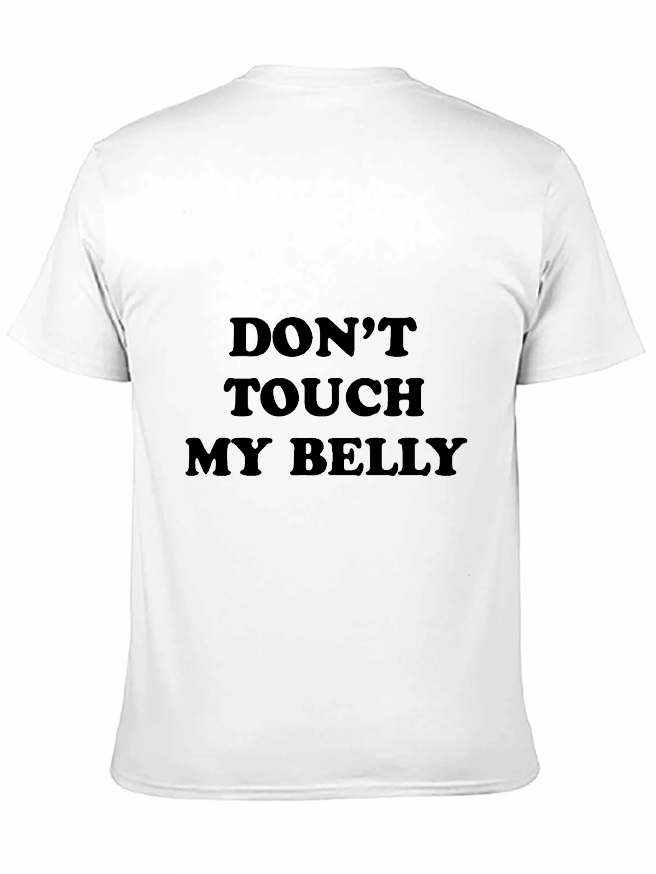 Black Don't Touch My Belly Graphic Tee - Black Cotton T-Shirt view 11