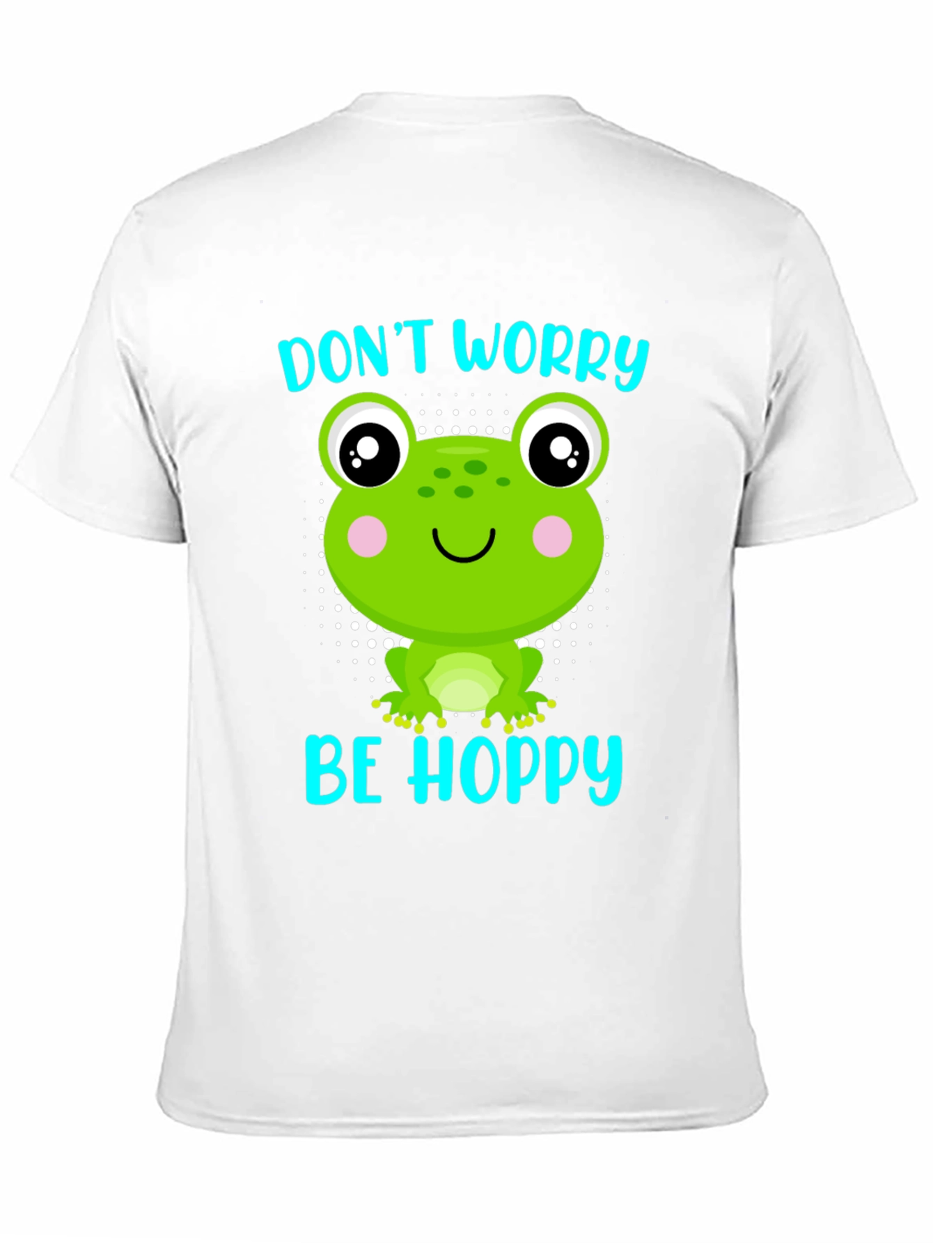 Black Don't Worry Be Hoppy Frog Graphic T-Shirt view 11