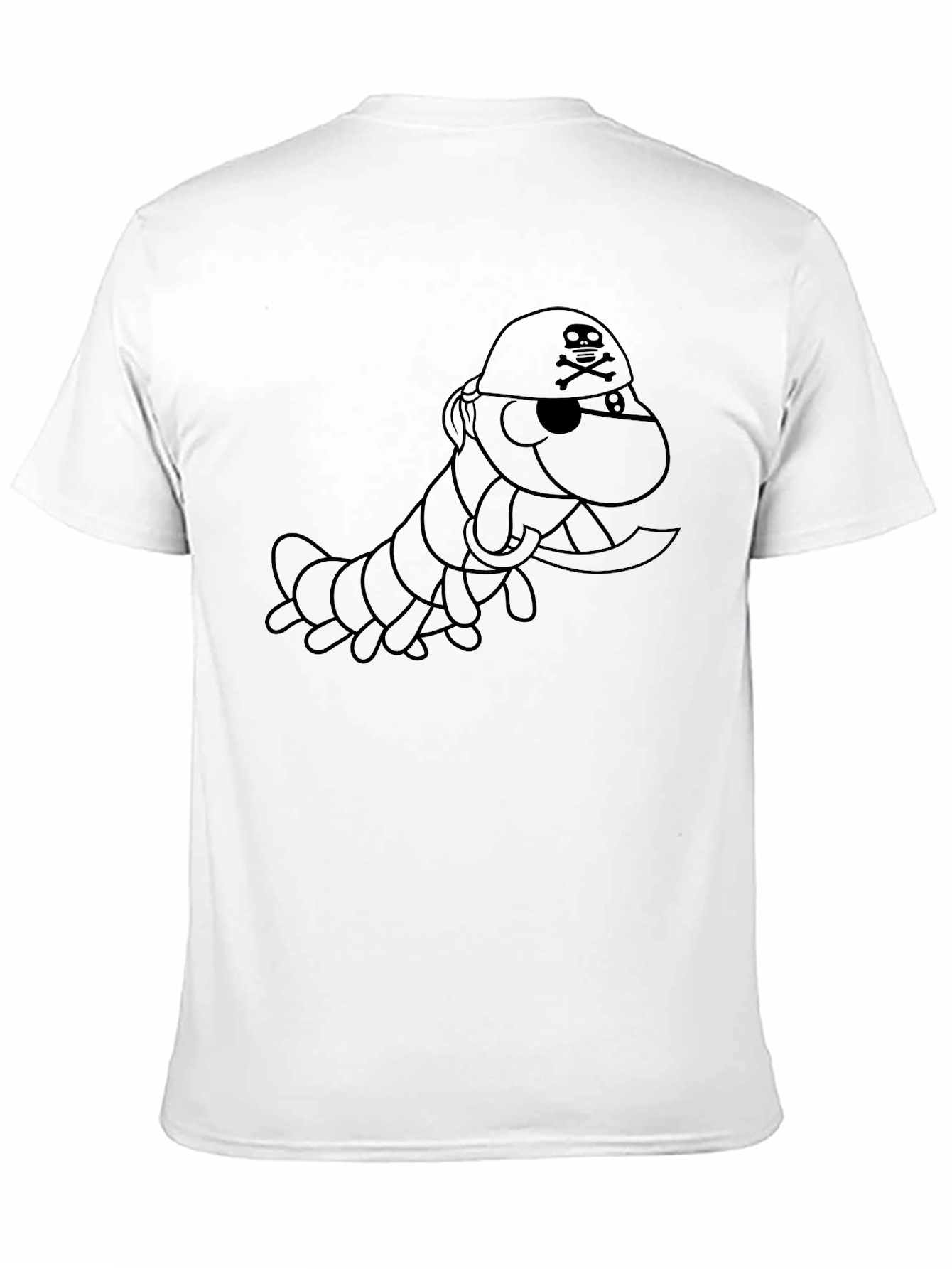 Black Pirate Caterpillar Graphic Tee view 11