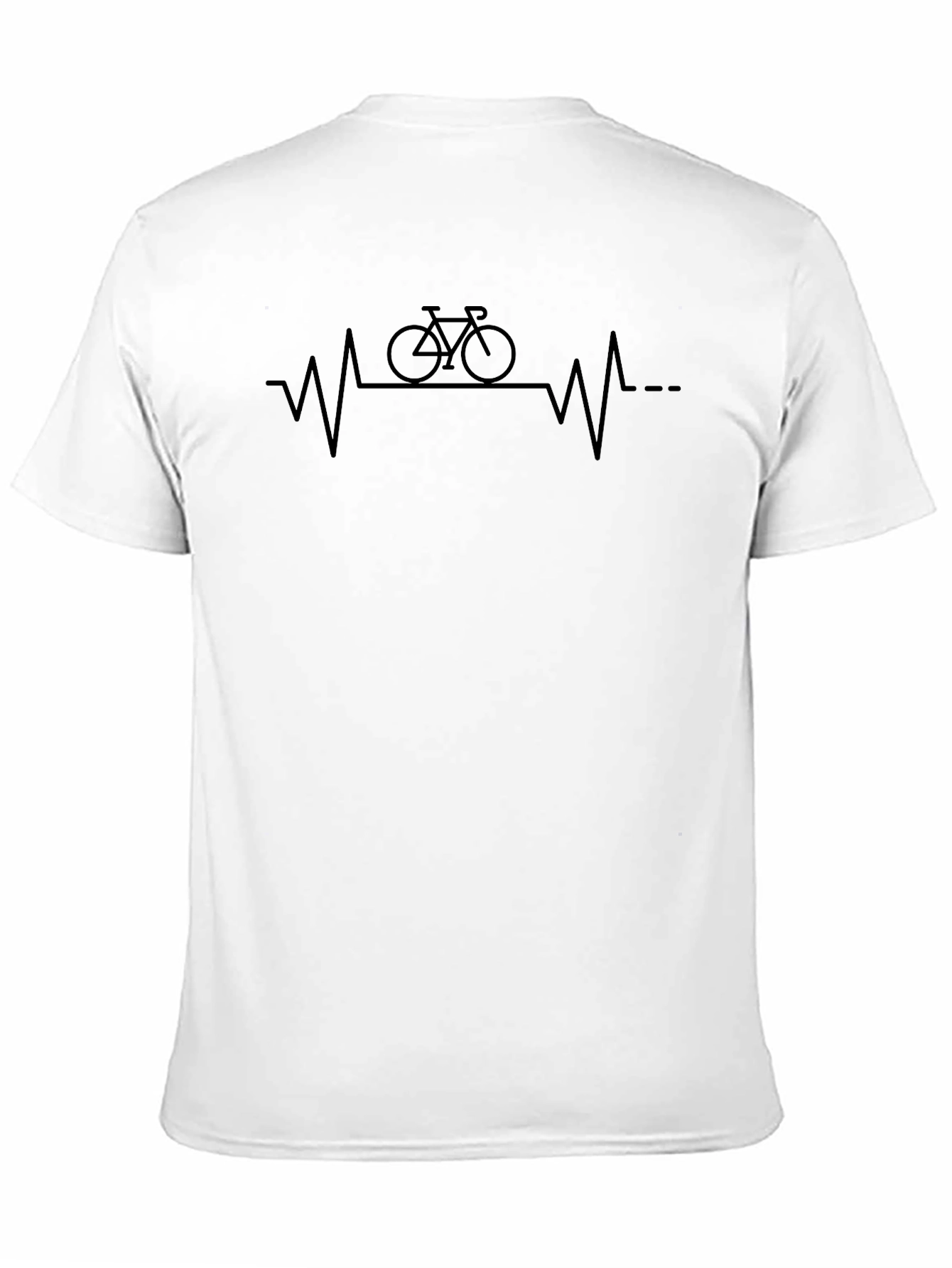 Black Cyclist Heartbeat Graphic Tee - Ride On! view 11