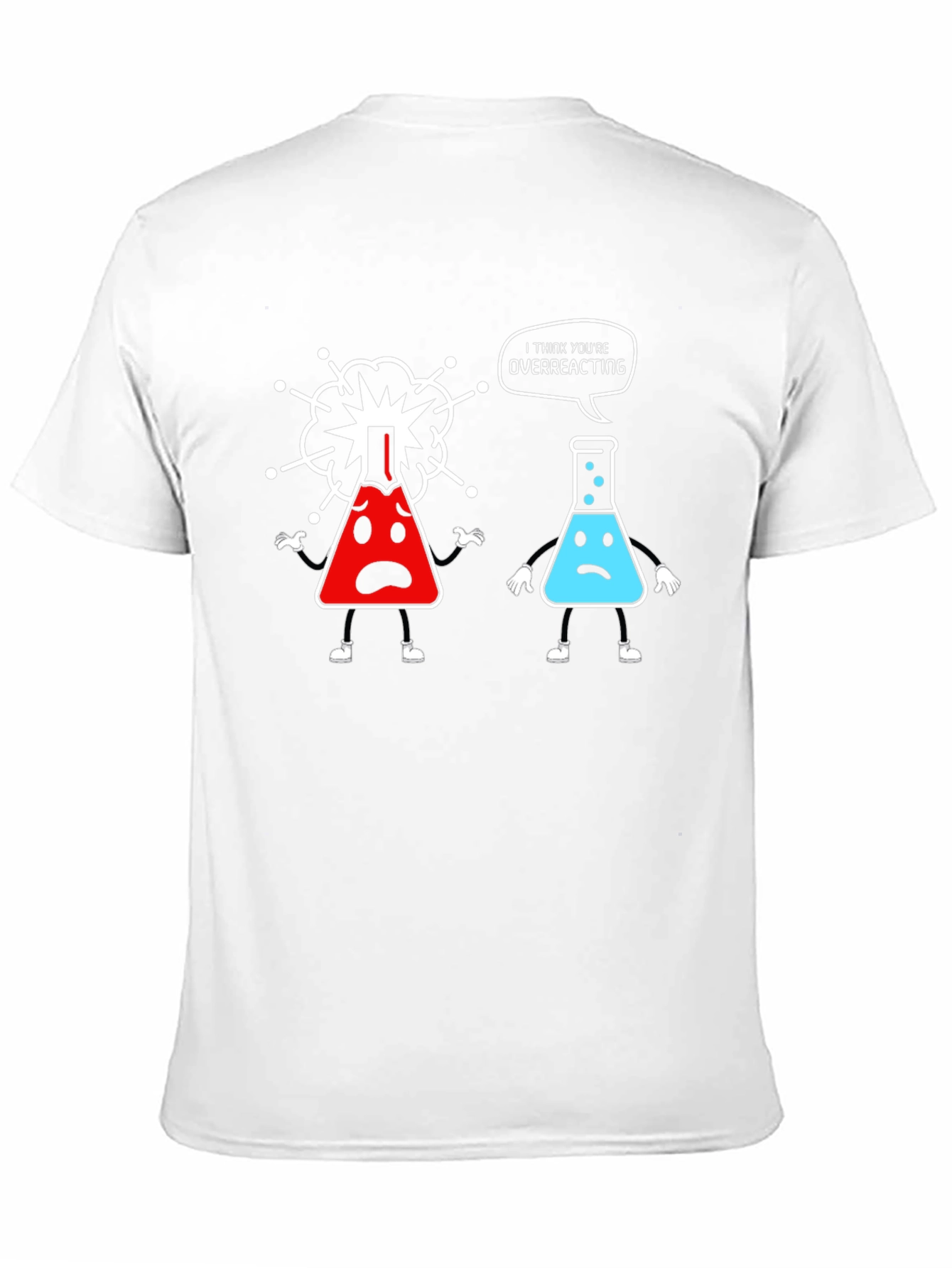 Black Funny Chemistry T-Shirt - Overreacting Science Tee view 11