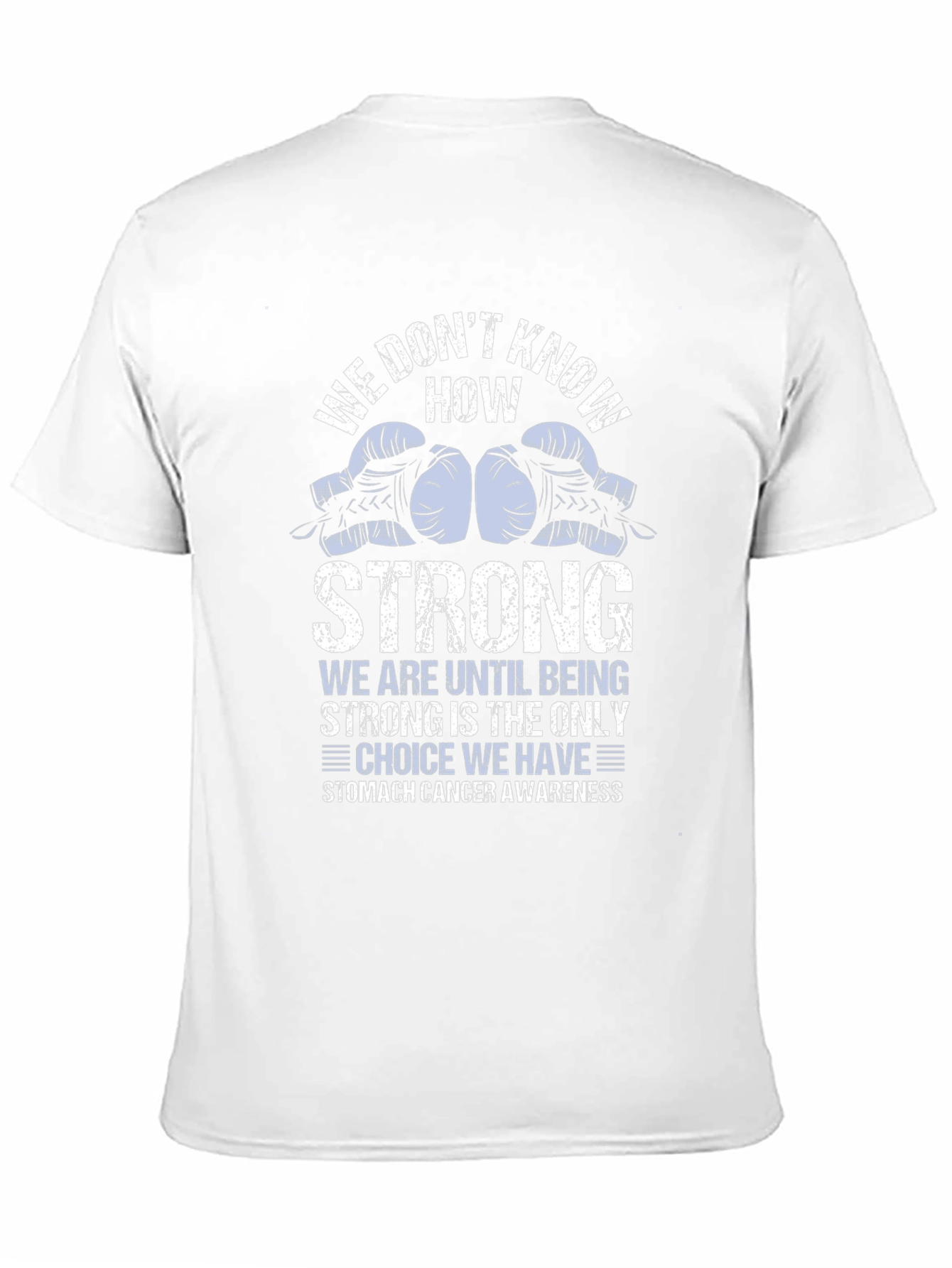 Stomach Cancer Awareness T-Shirt Boxing Gloves Design - 11