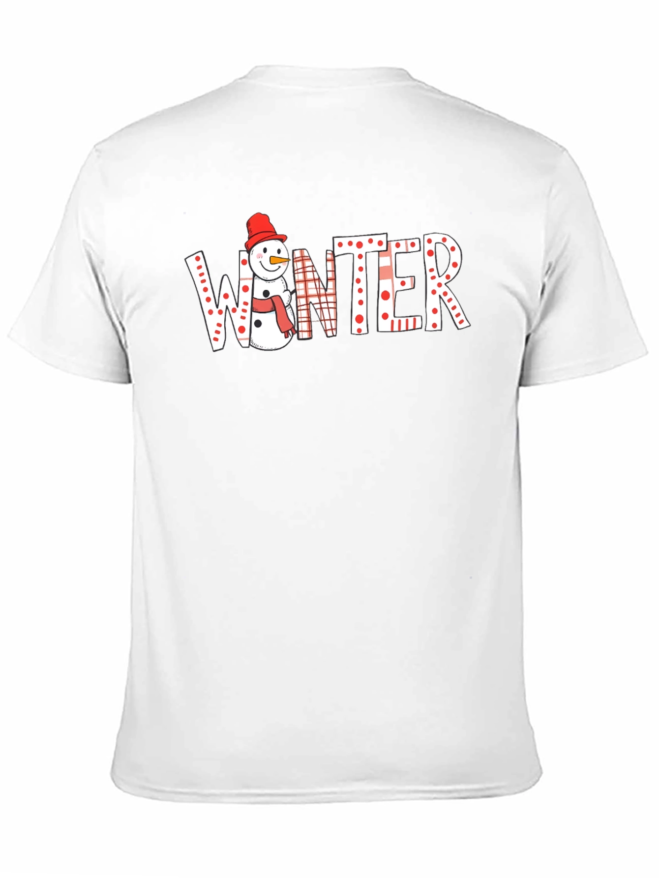 Black Winter Snowman T-Shirt view 11