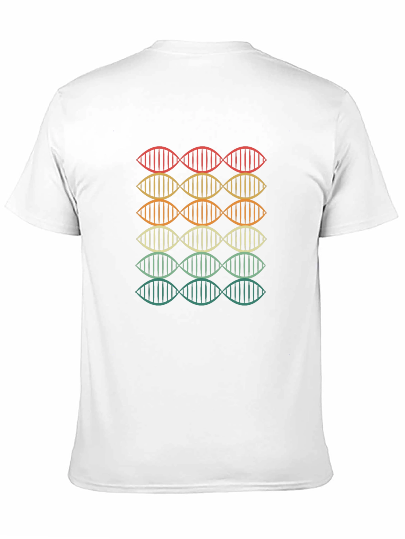 Black Retro DNA Strand Graphic T-Shirt view 11