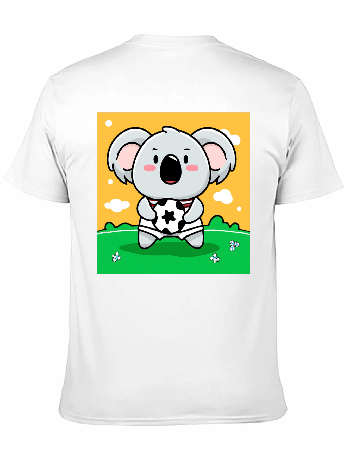 Black Cute Koala Soccer Fan Graphic Tee view 11