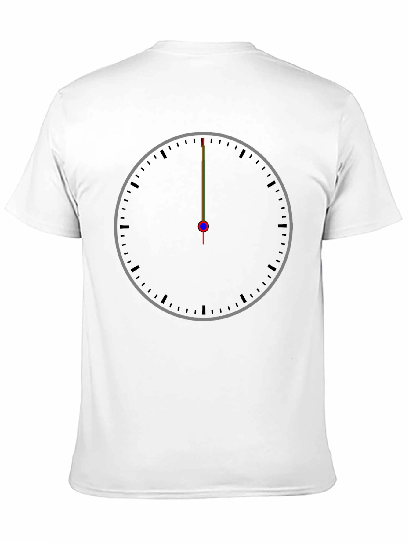 Black Midnight Hour Tee - Modern Clock Face Graphic T-Shirt view 11