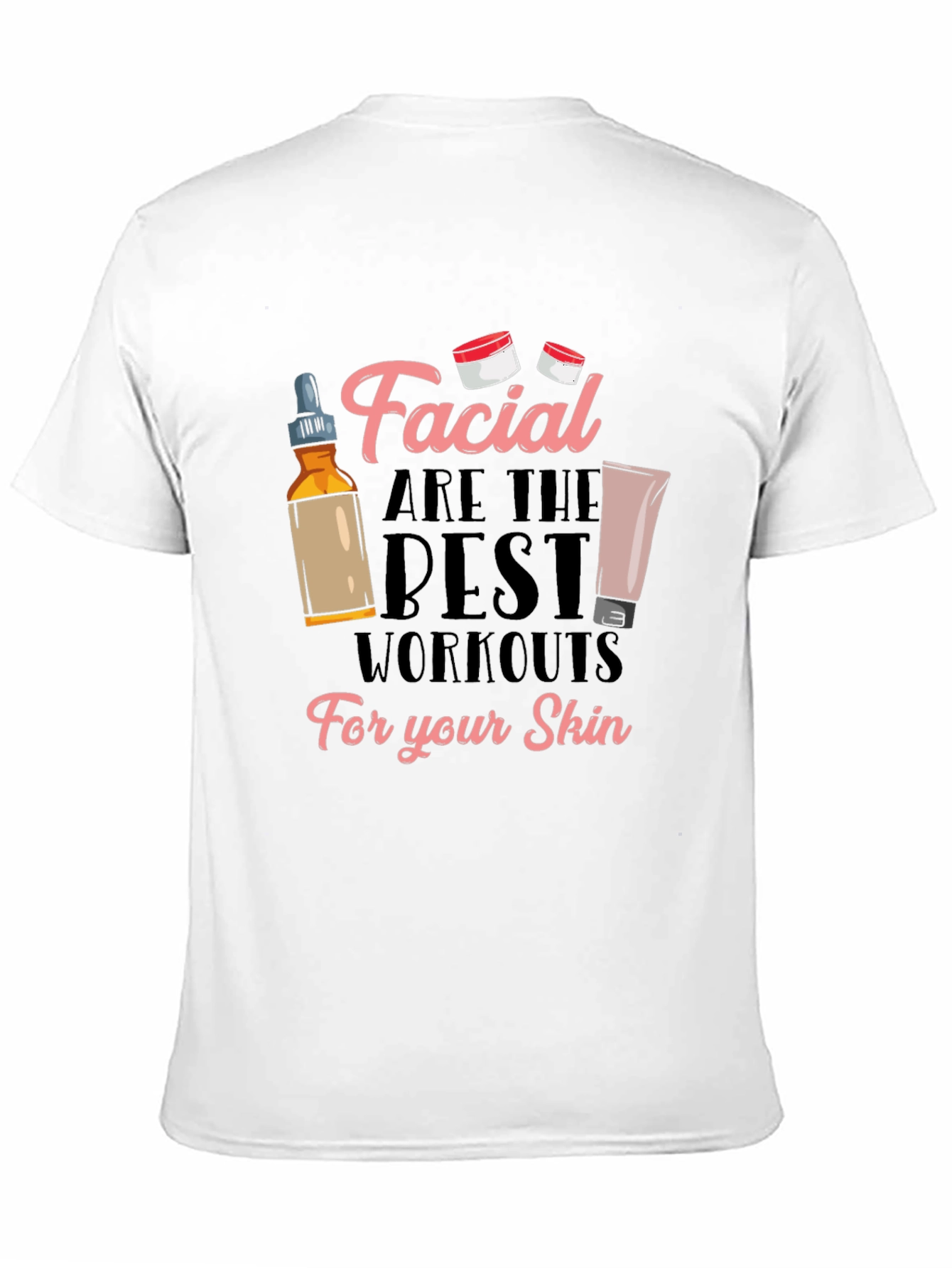Black Facial Workout T-Shirt: Skin Care Tee view 11