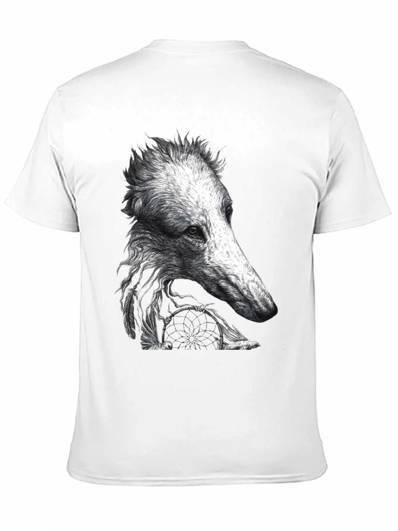 Black Unique Dog Design Black T-Shirt view 11