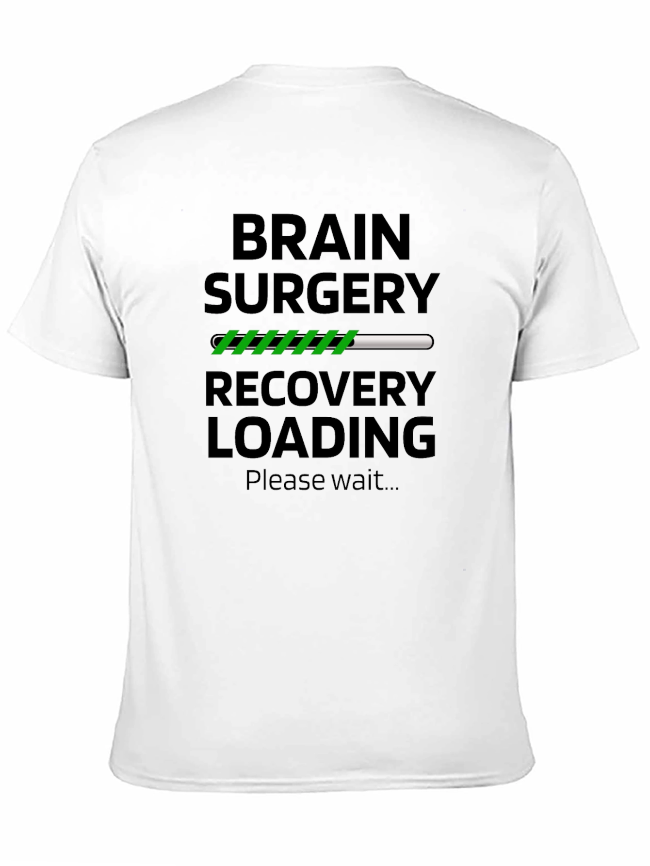 Black Brain Surgery Recovery Loading T-Shirt view 11