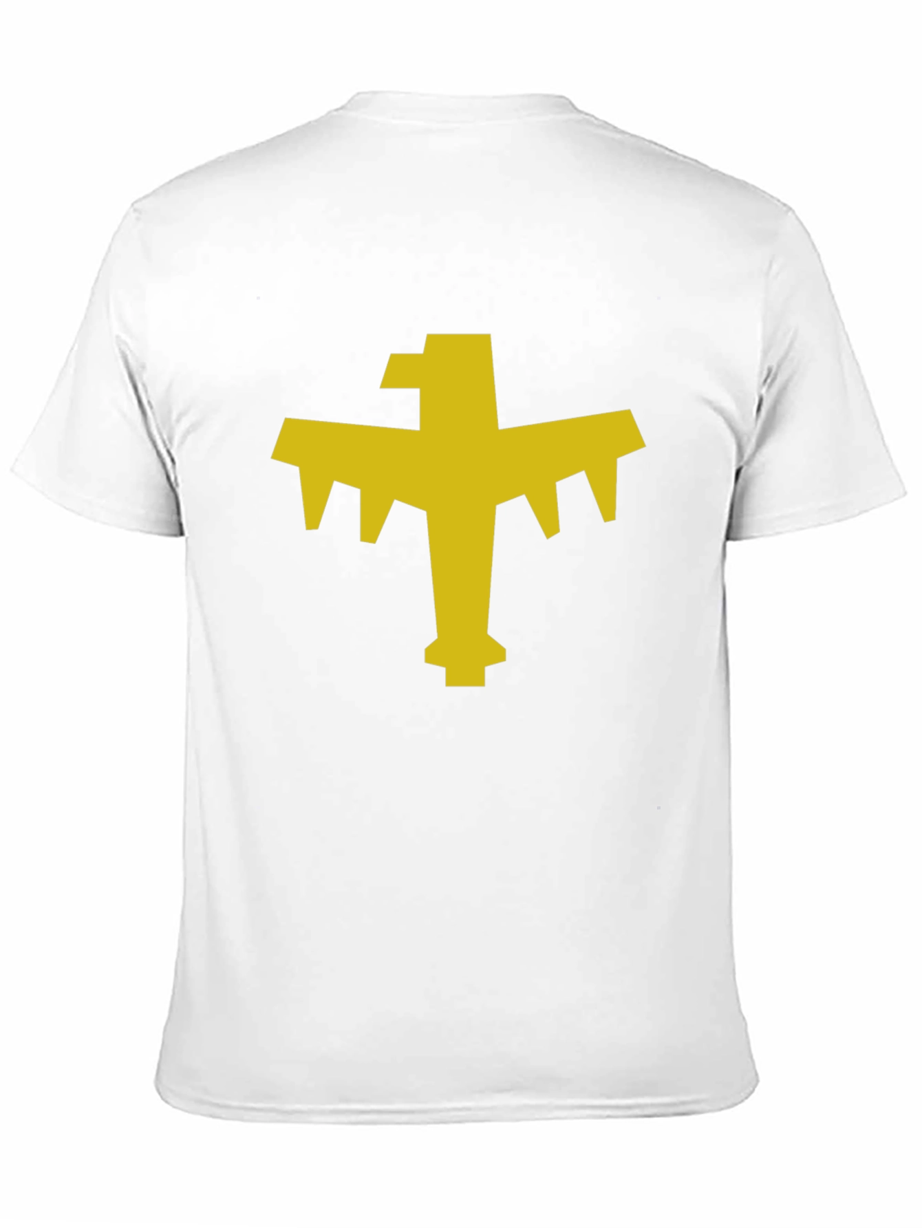 Black Geometric Bird Graphic Tee - Black Cotton Blend T-Shirt view 11