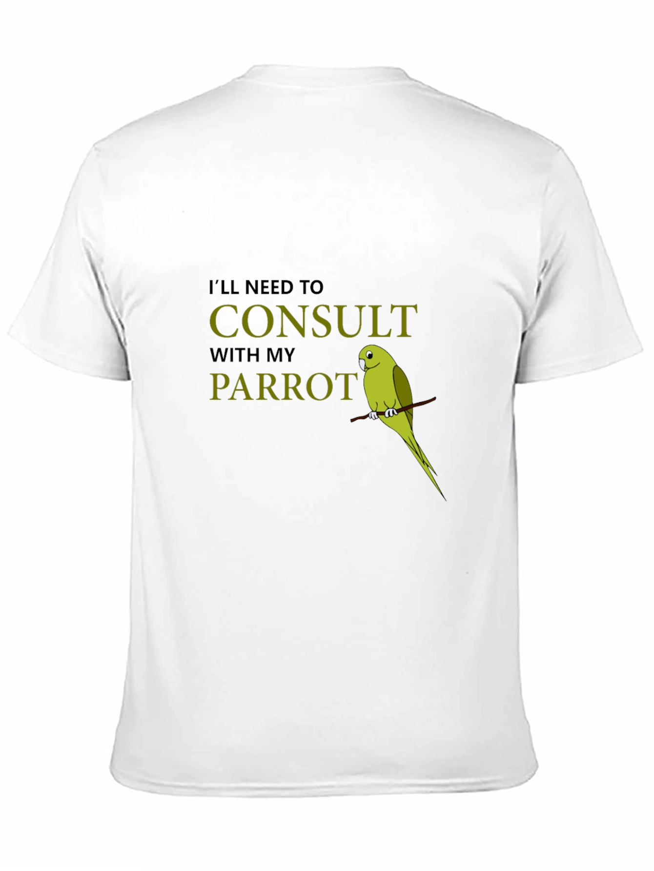 Black Consult My Parrot T-Shirt - Funny Bird Lover Tee view 11