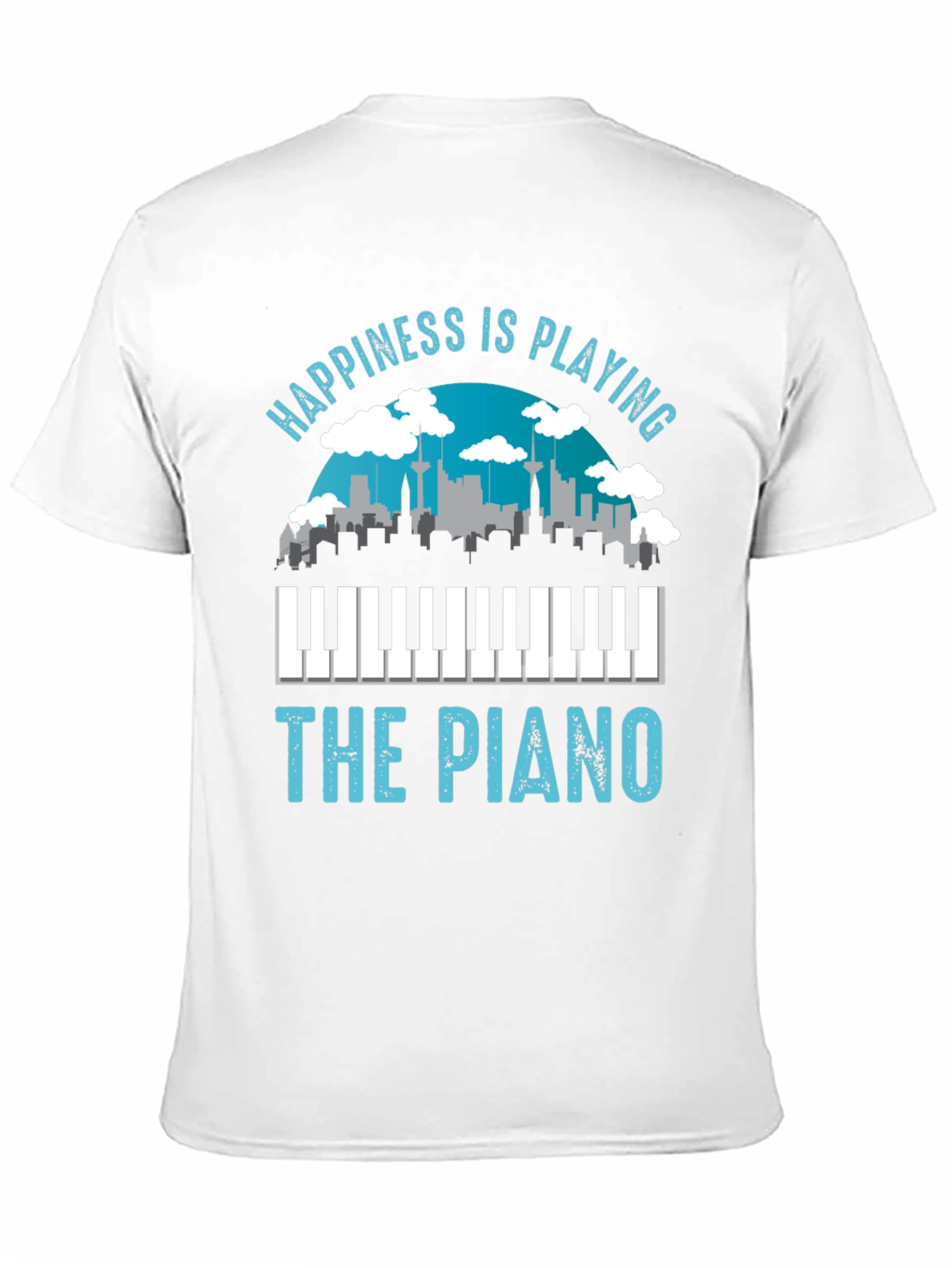 Black Happiness is Playing the Piano T-Shirt view 11