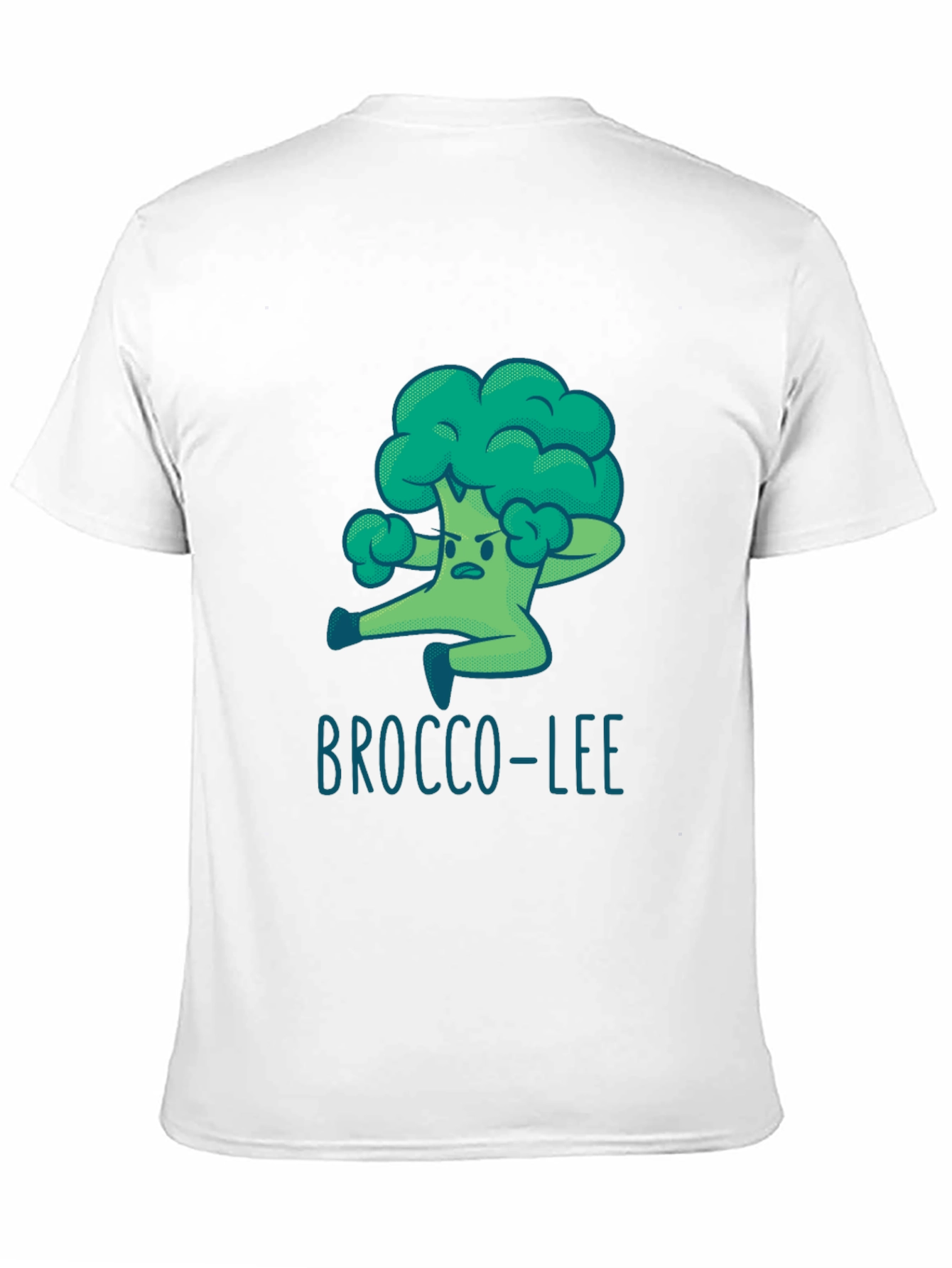 Black Brocco-Lee T-Shirt - Funny Cartoon Broccoli Martial Arts Tee view 11