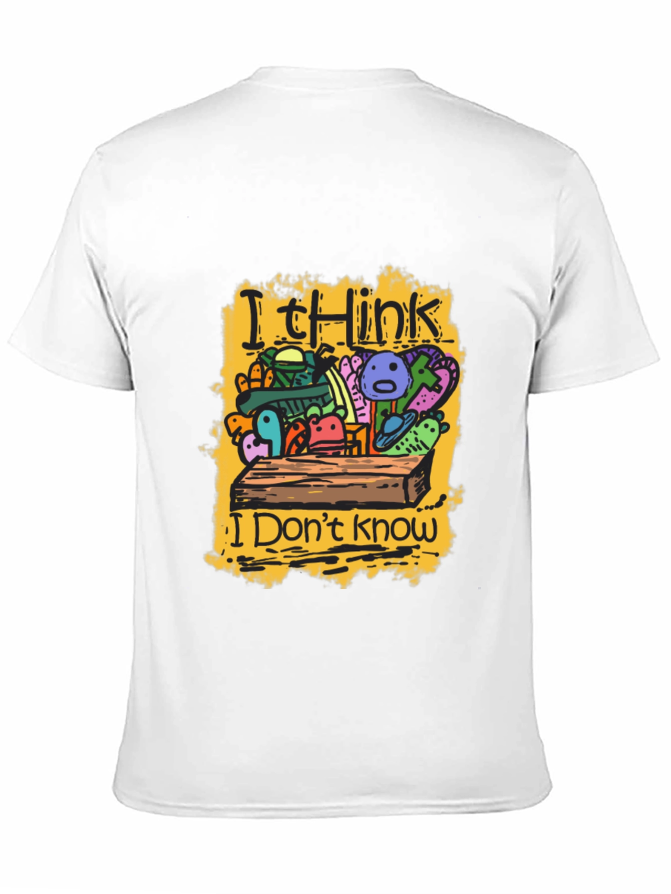 Black I Think I Don't Know Black Graphic Tee view 11