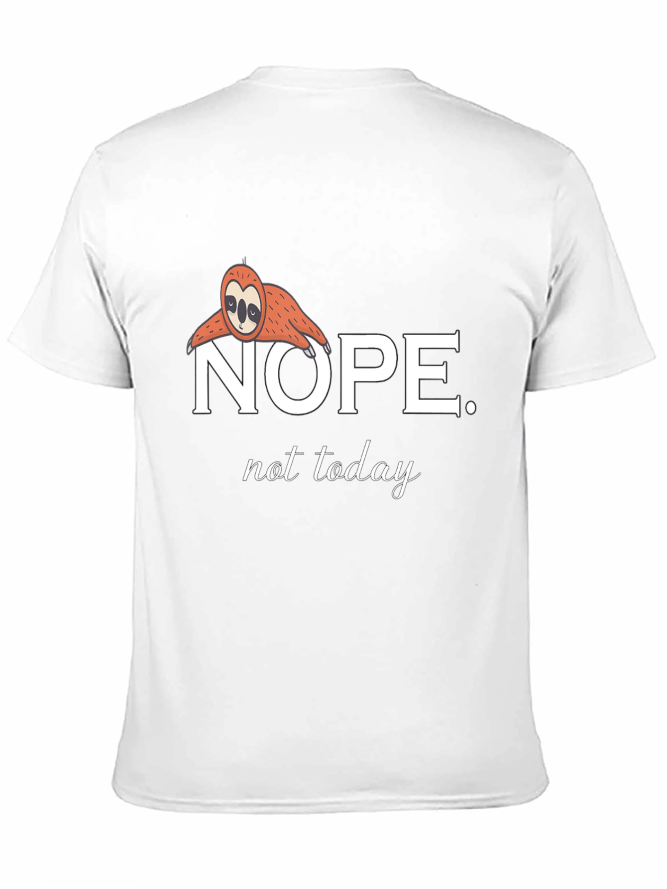 Black Nope, Not Today Sloth Graphic Tee view 11