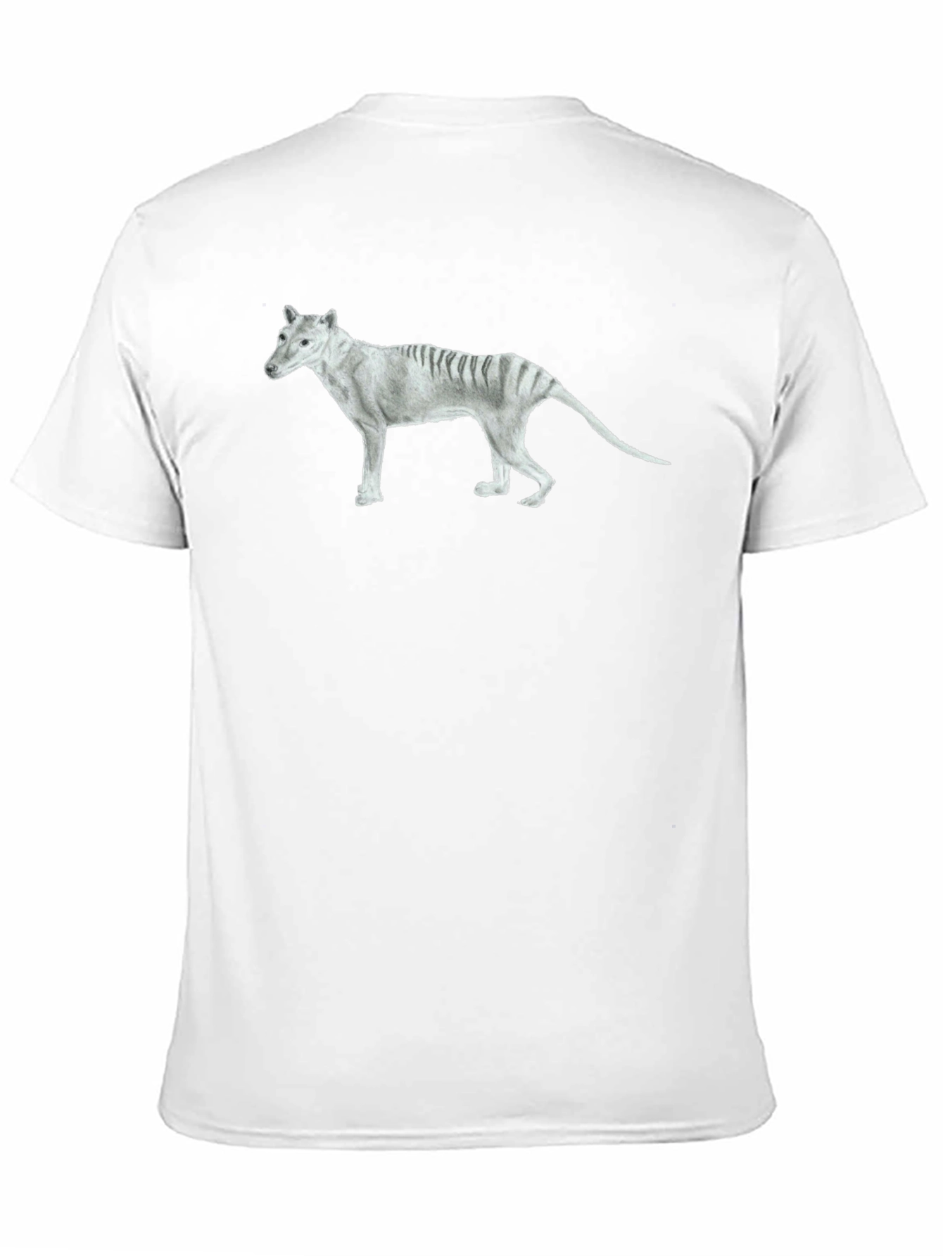 Black Tasmanian Tiger Graphic Tee - Extinct Animal T-Shirt view 11
