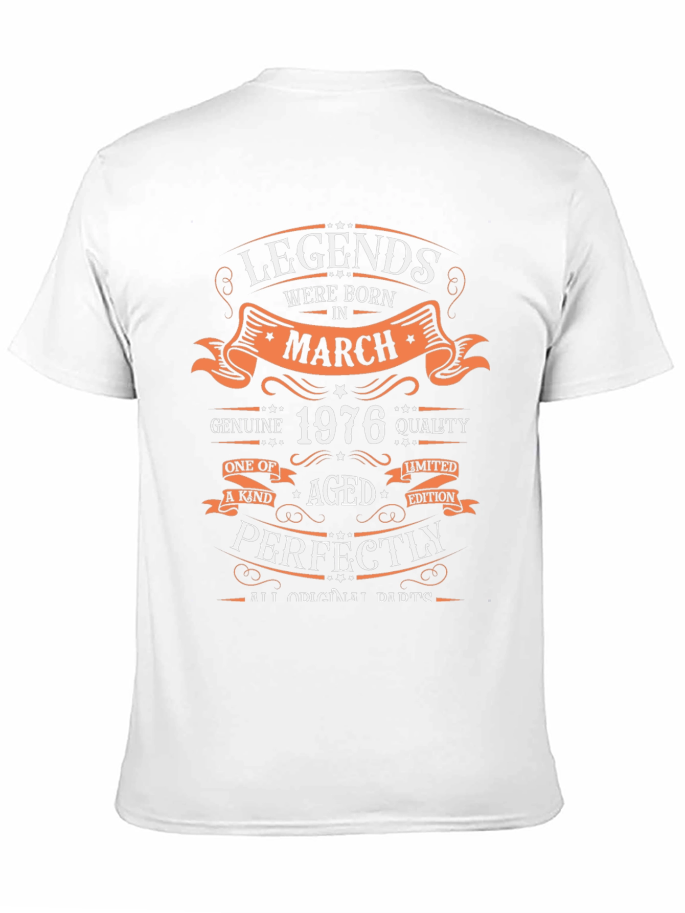 Black Legends Born in March 1976 T-Shirt view 11