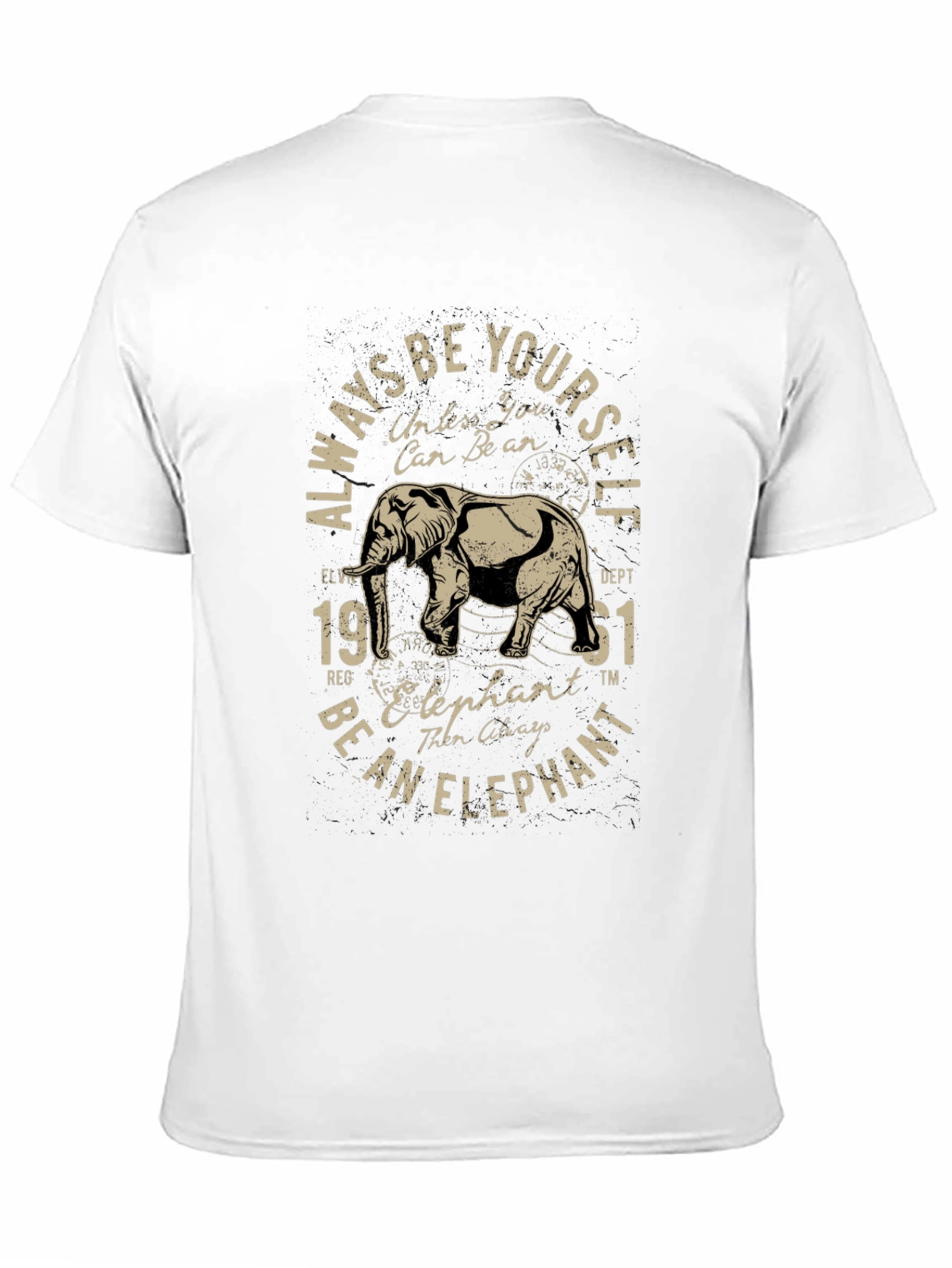 Black Always Be Yourself Elephant Graphic Tee view 11