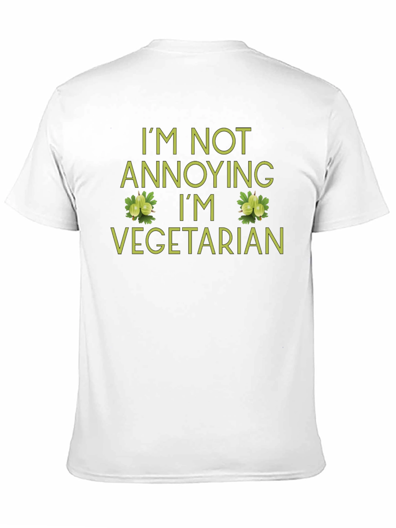 Black Vegetarian Humor T-Shirt - I'm Not Annoying view 11