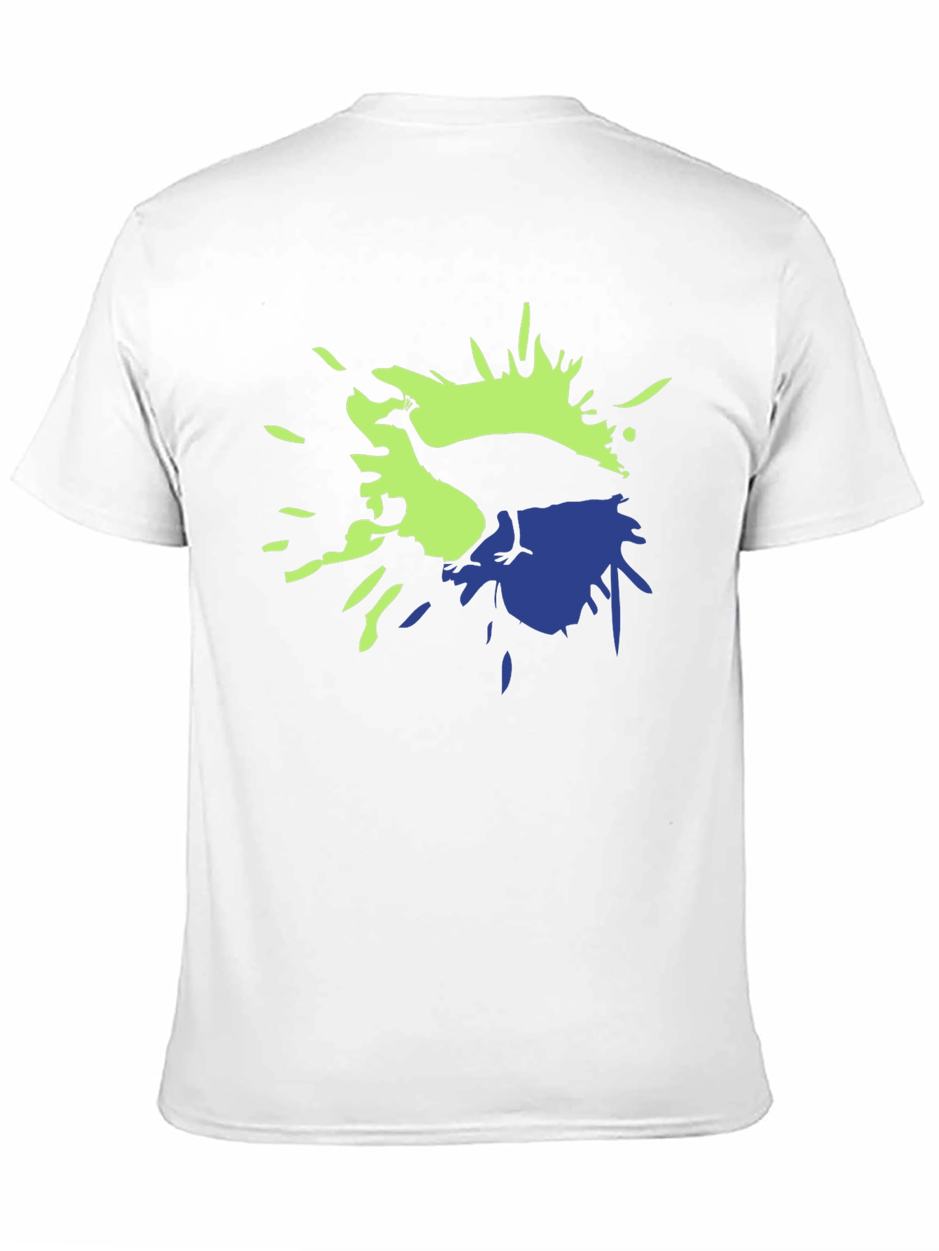 Black Stylish Bird Splatter Graphic Tee view 11