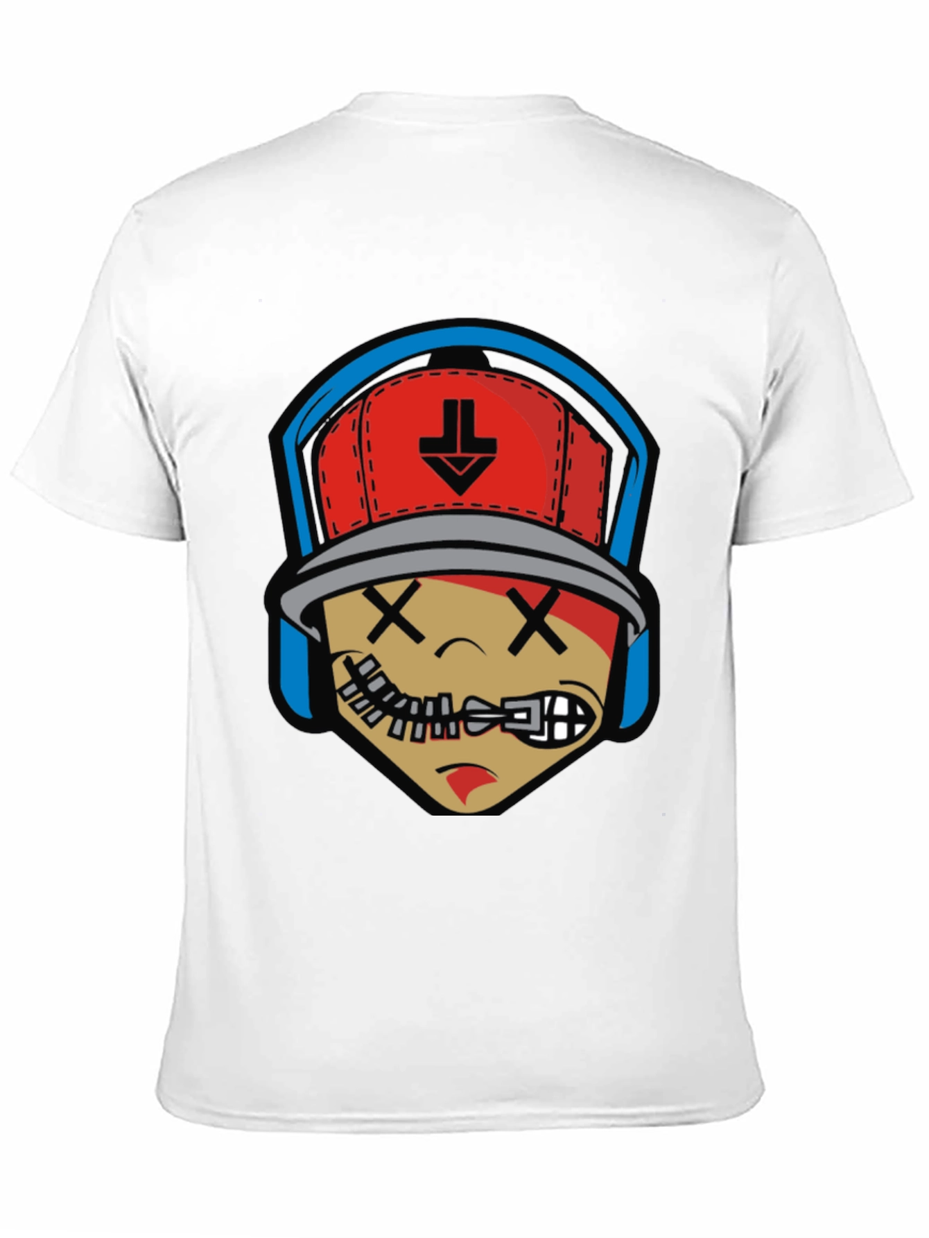 Black Cartoon Head Black Graphic Tee view 11