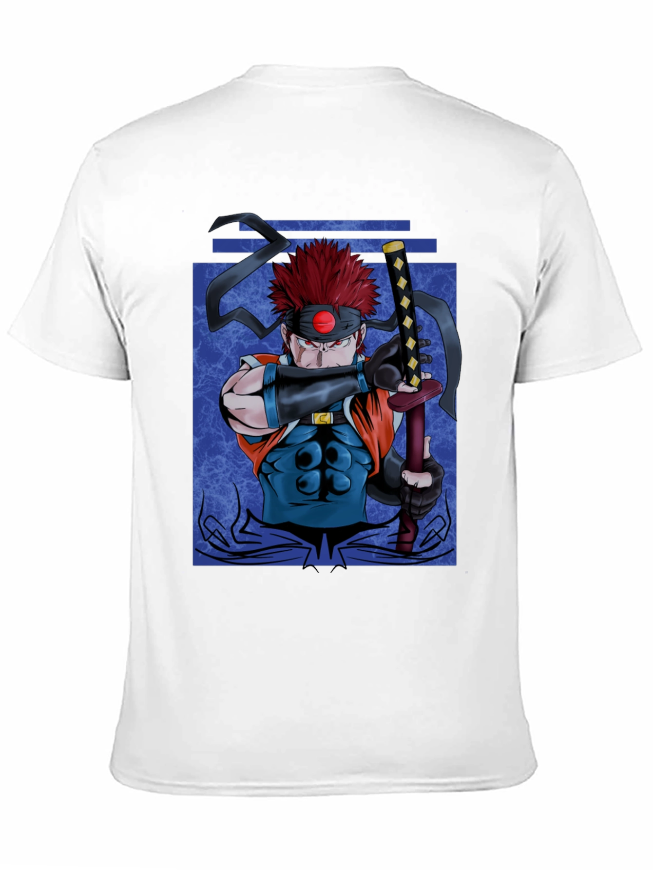 Black Samurai Warrior Graphic Black T-Shirt view 11