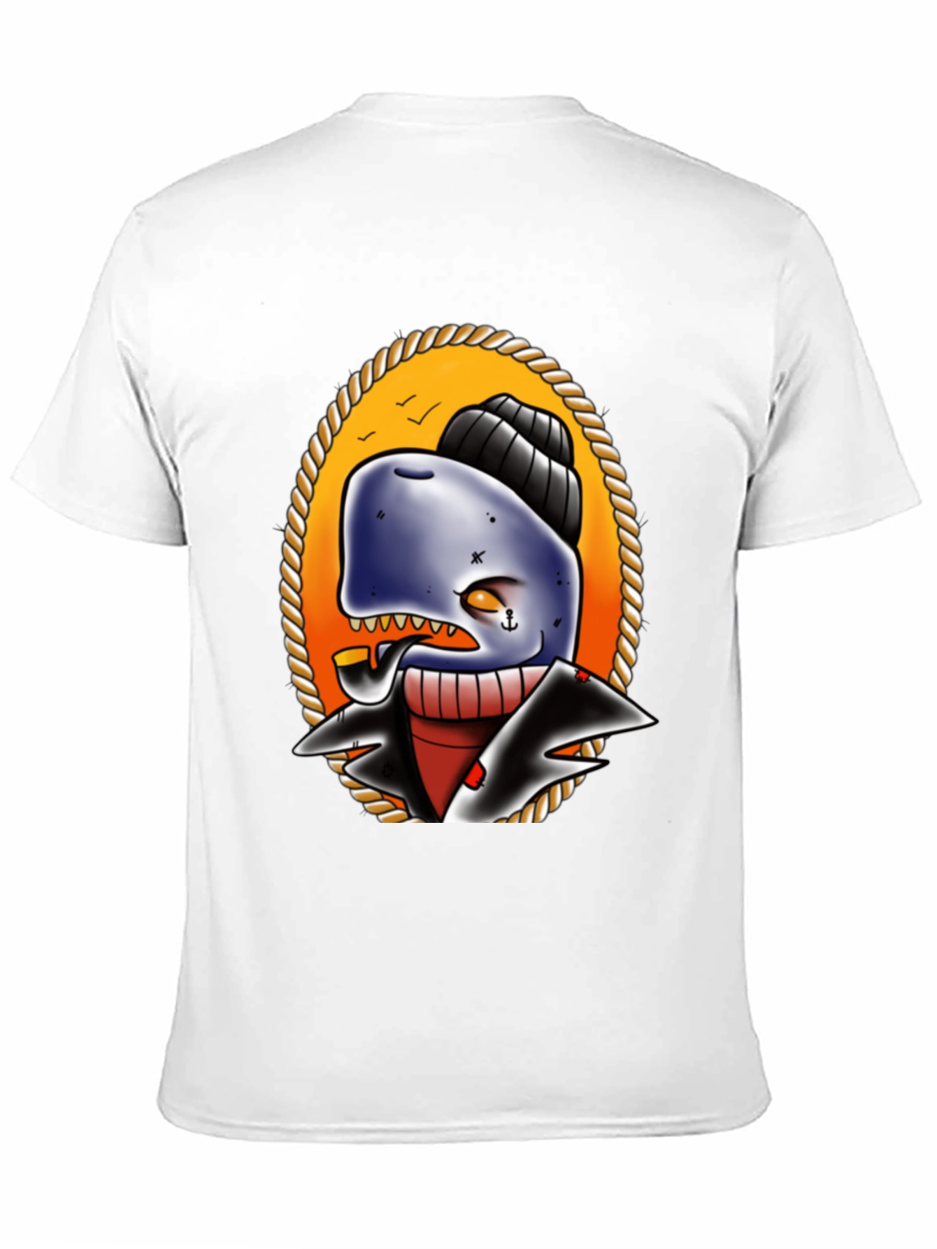 Black Whale Captain Graphic T-Shirt view 11
