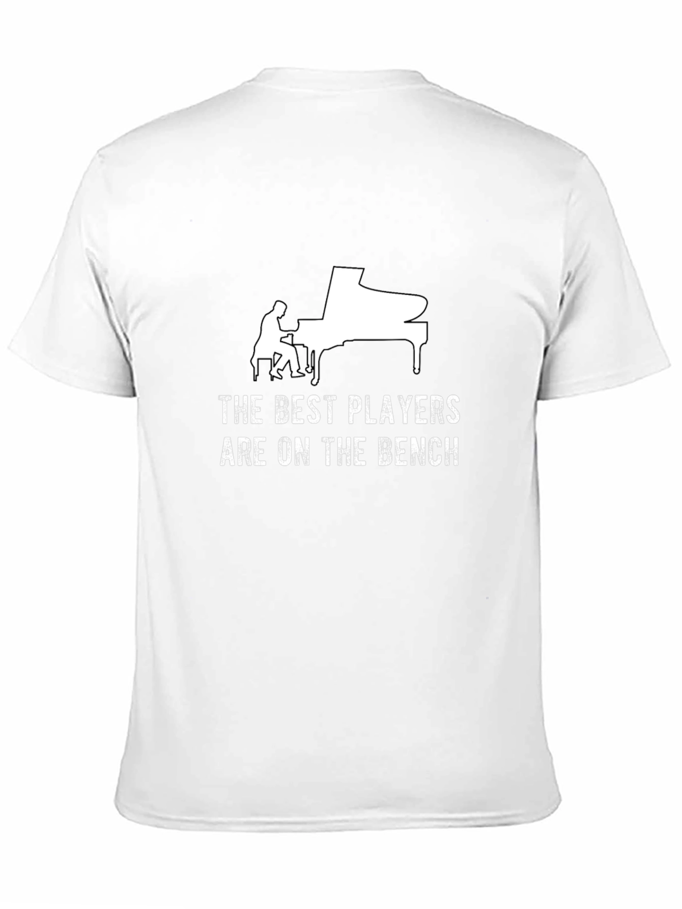 Black Funny Piano Player T-Shirt: The Best Players Are on the Bench view 11