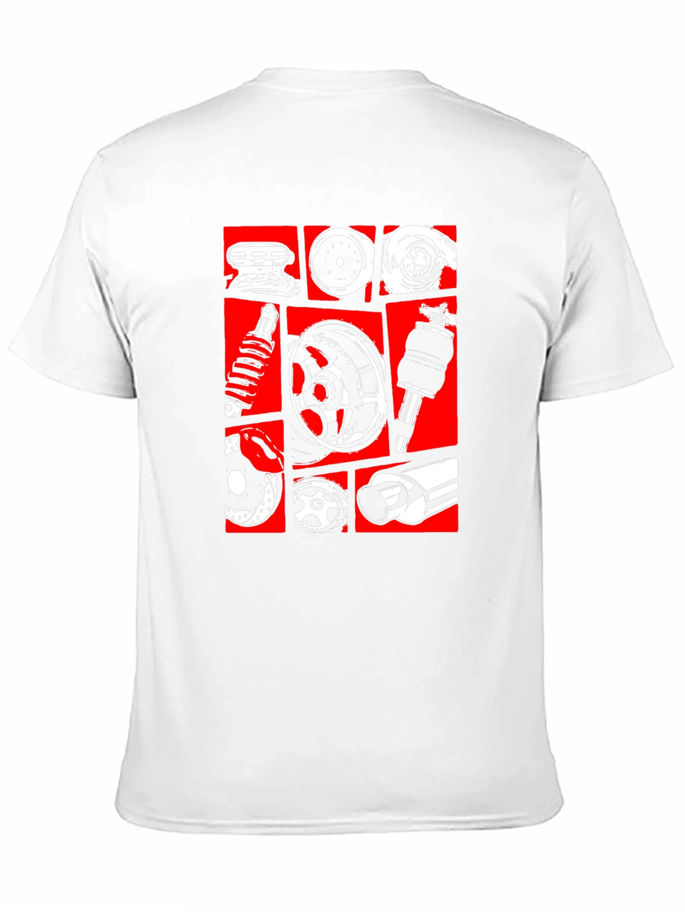 Black Car Parts Graphic Tee - Black view 11