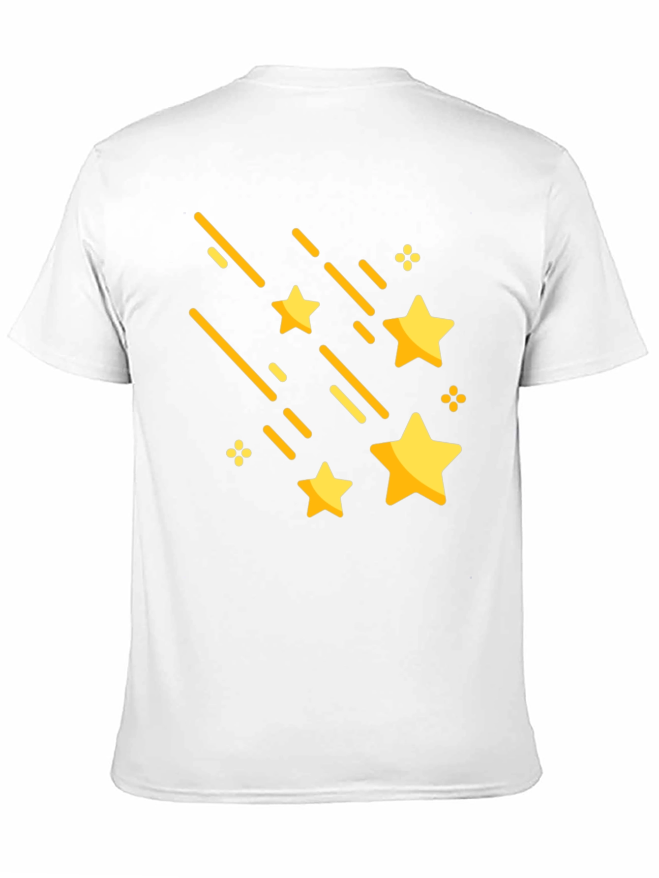 Black Shooting Stars Graphic Tee - Stylish Black Cotton T-Shirt view 11