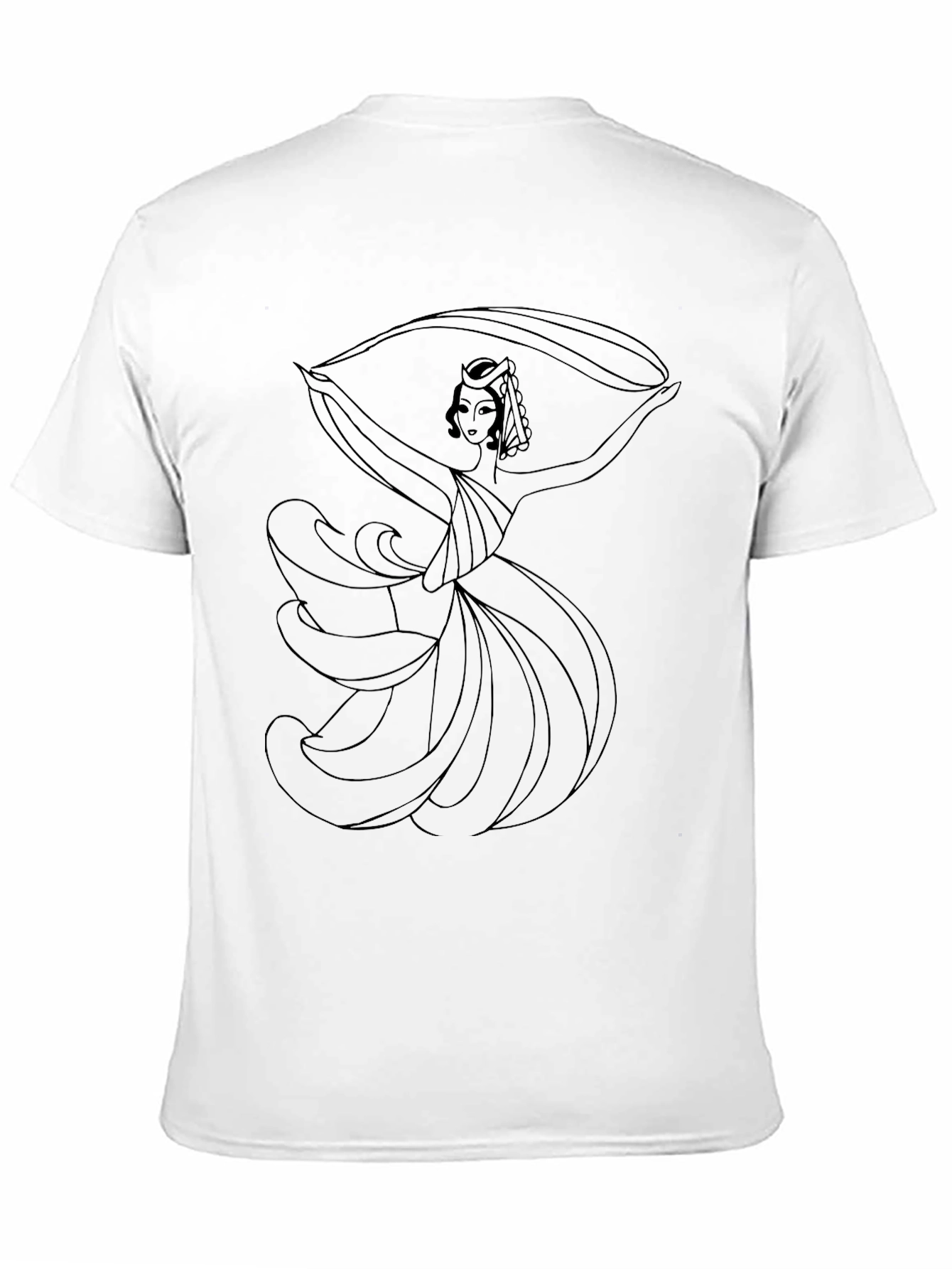 Black Elegant Woman Graphic Tee - Classic Design view 11