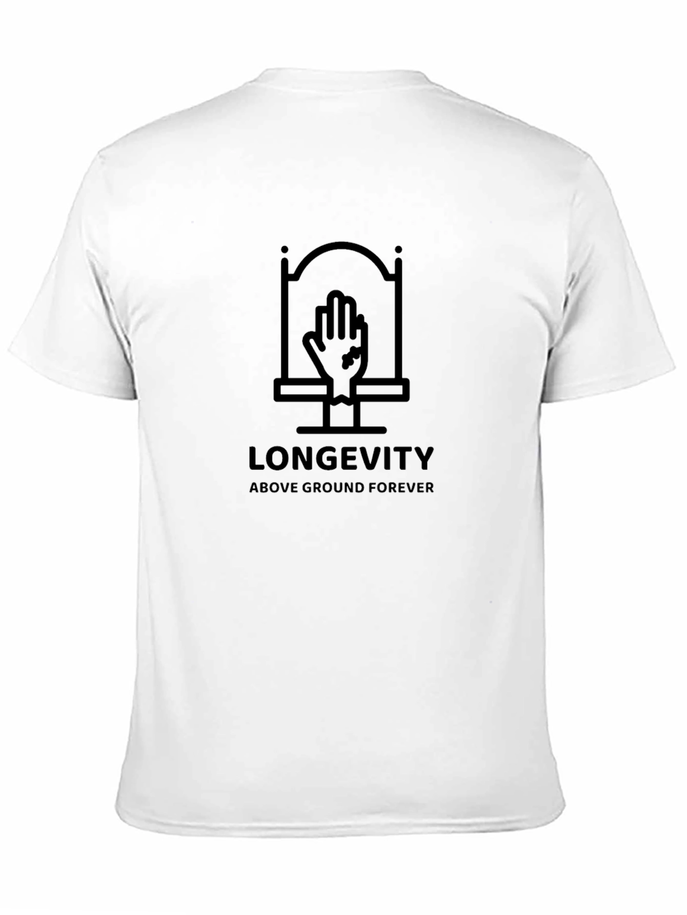 Black Longevity Black Graphic Tee - Above Ground Forever view 11