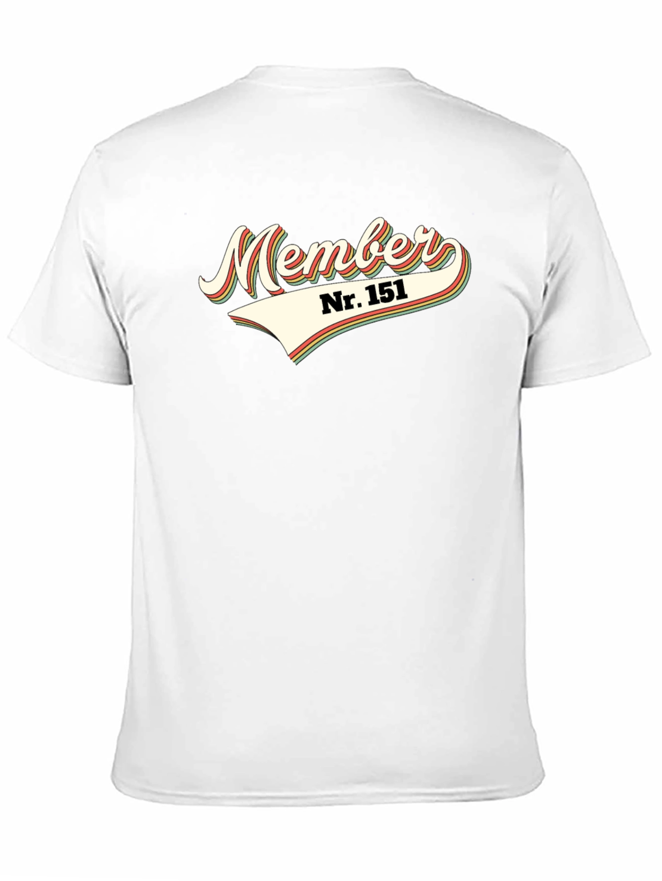 Black Member No. 151 Black T-Shirt Retro Design view 11