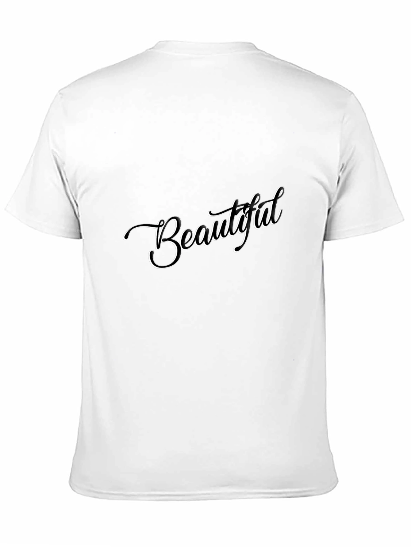 Black Beautiful Script Black T-Shirt view 11