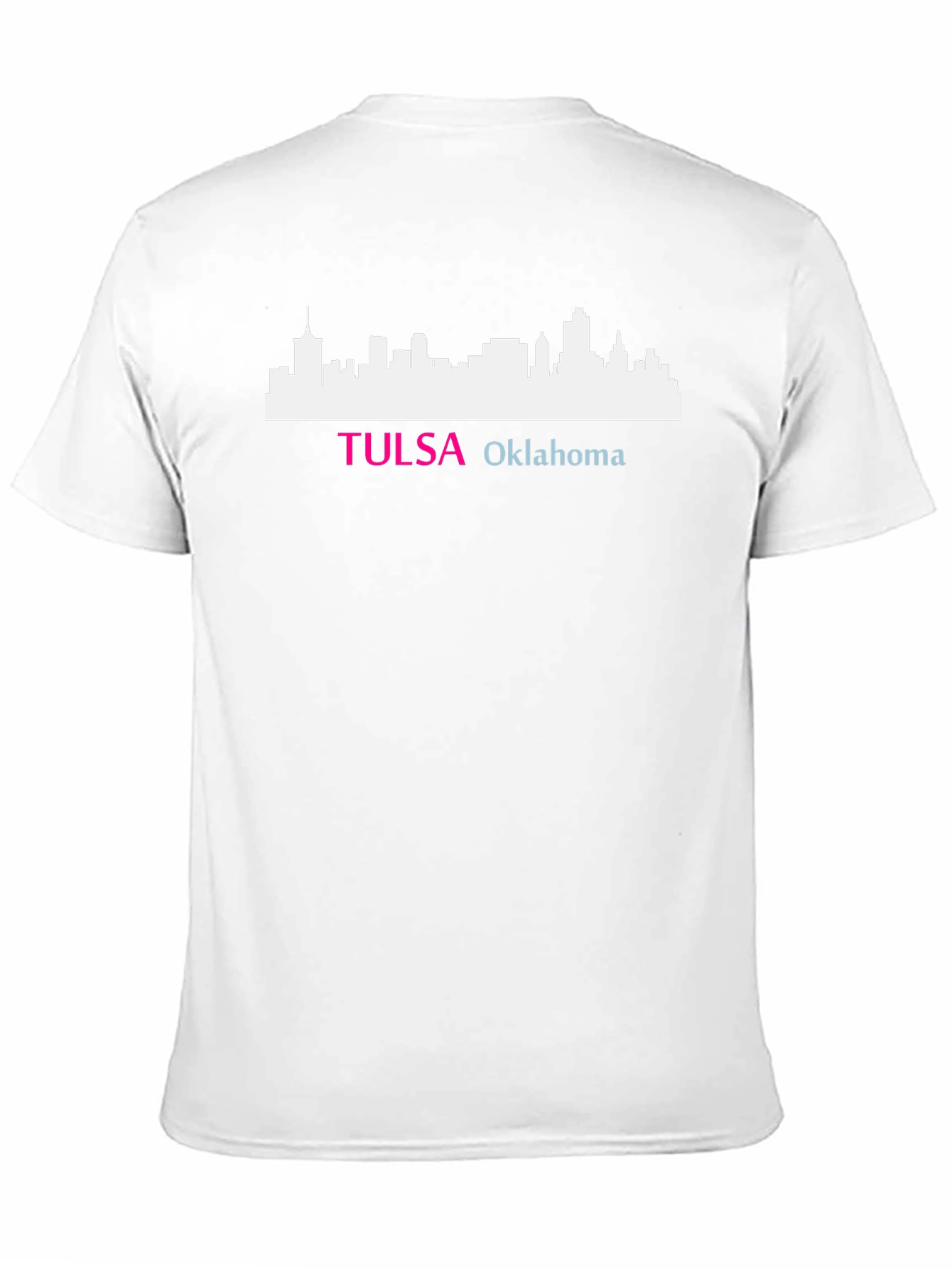 Black Tulsa Oklahoma Skyline T-Shirt view 11