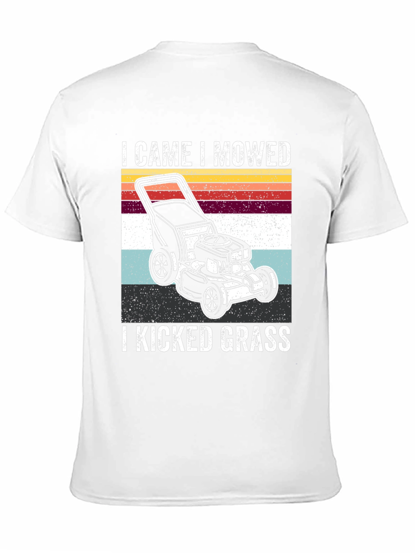 Black I Came I Mowed I Kicked Grass T-Shirt view 11