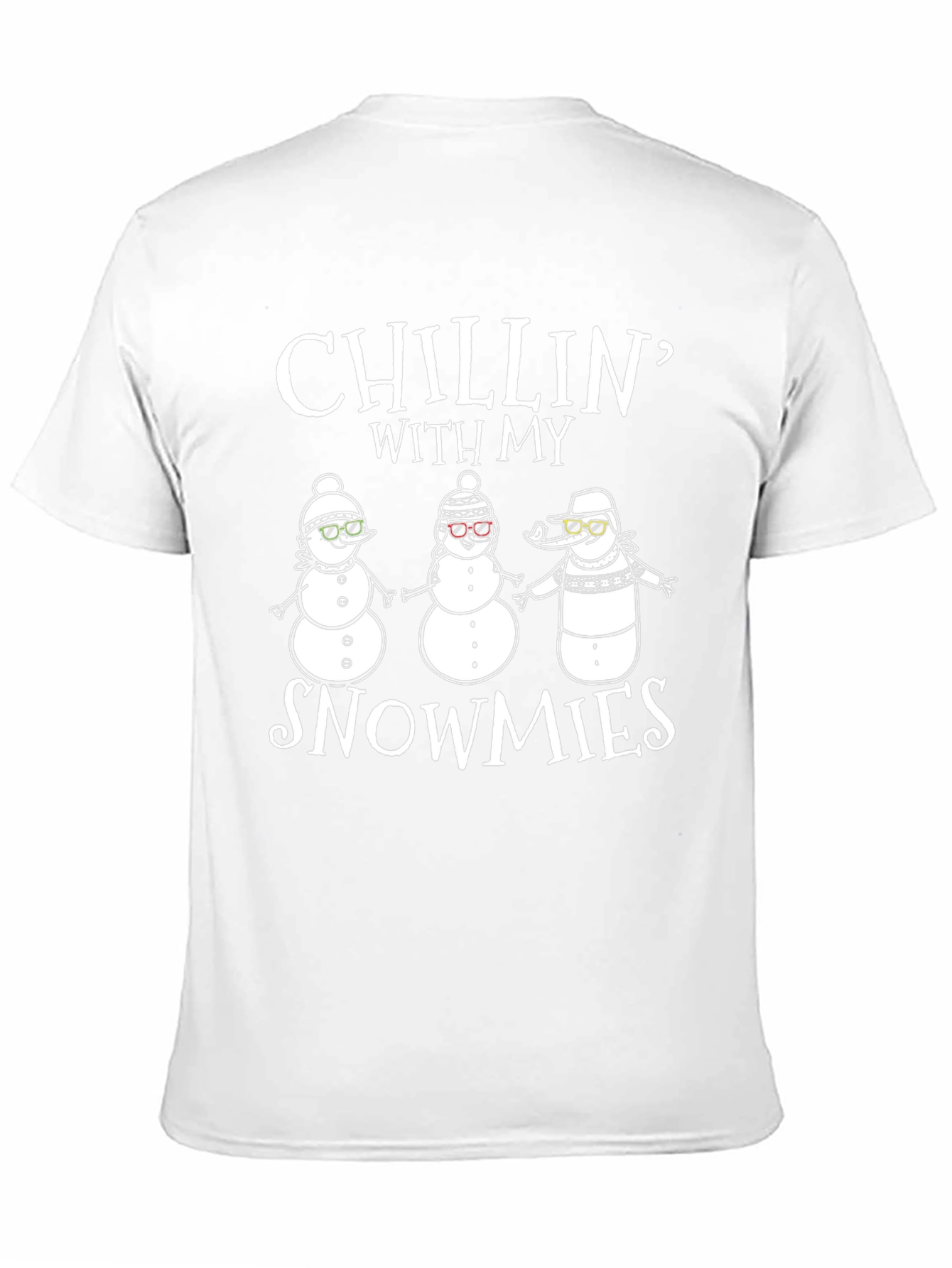 Black Chillin' with my Snowmies Graphic T-Shirt view 11