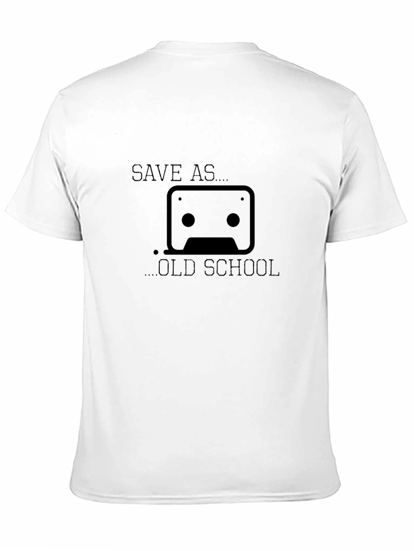 Black Save As Old School Cassette Tape Black T-Shirt view 11