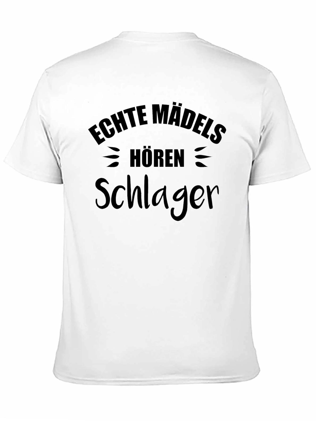 Black Echte Mädels Hören Schlager Black T-Shirt view 11