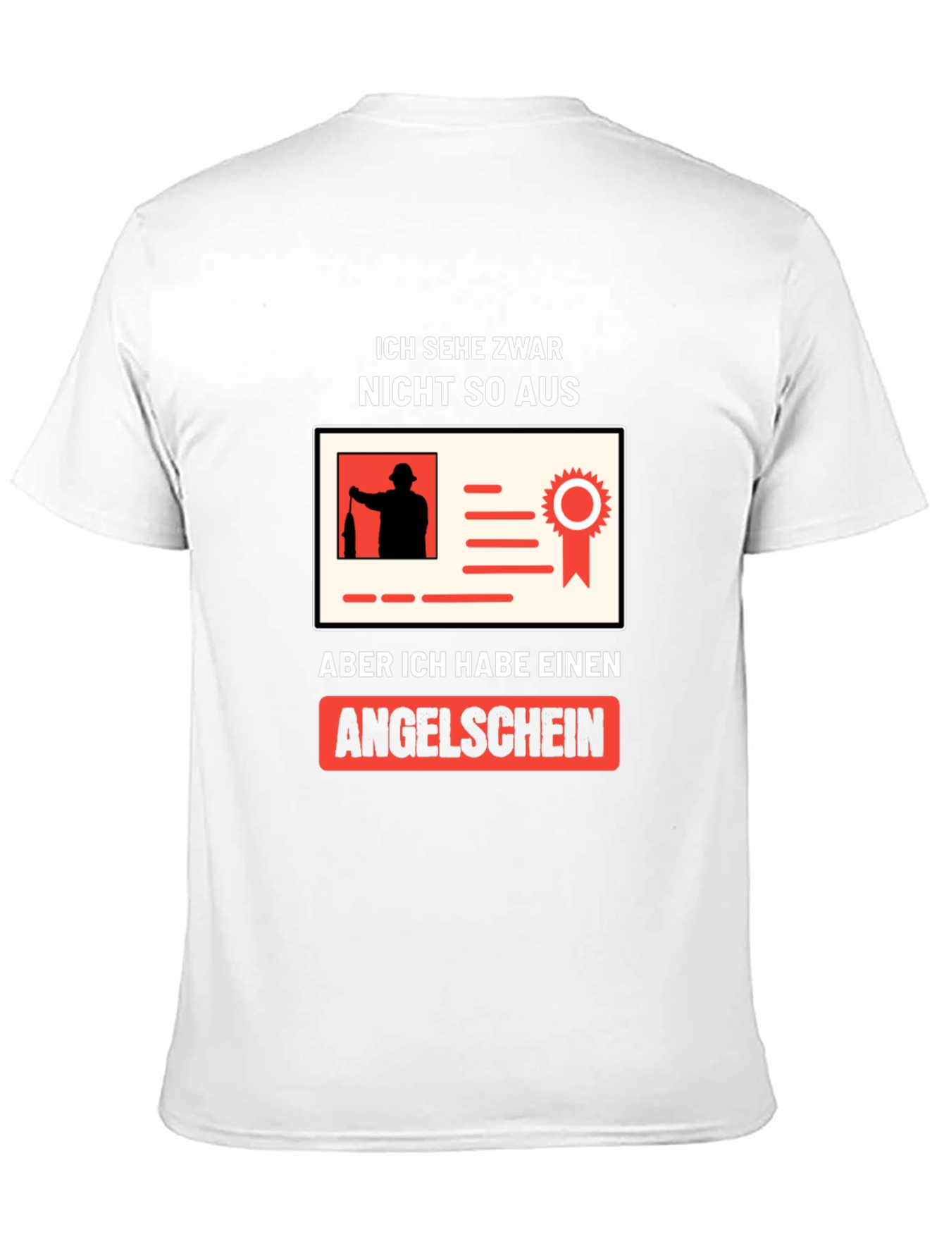 Black Funny Angler Fishing License T-Shirt view 11